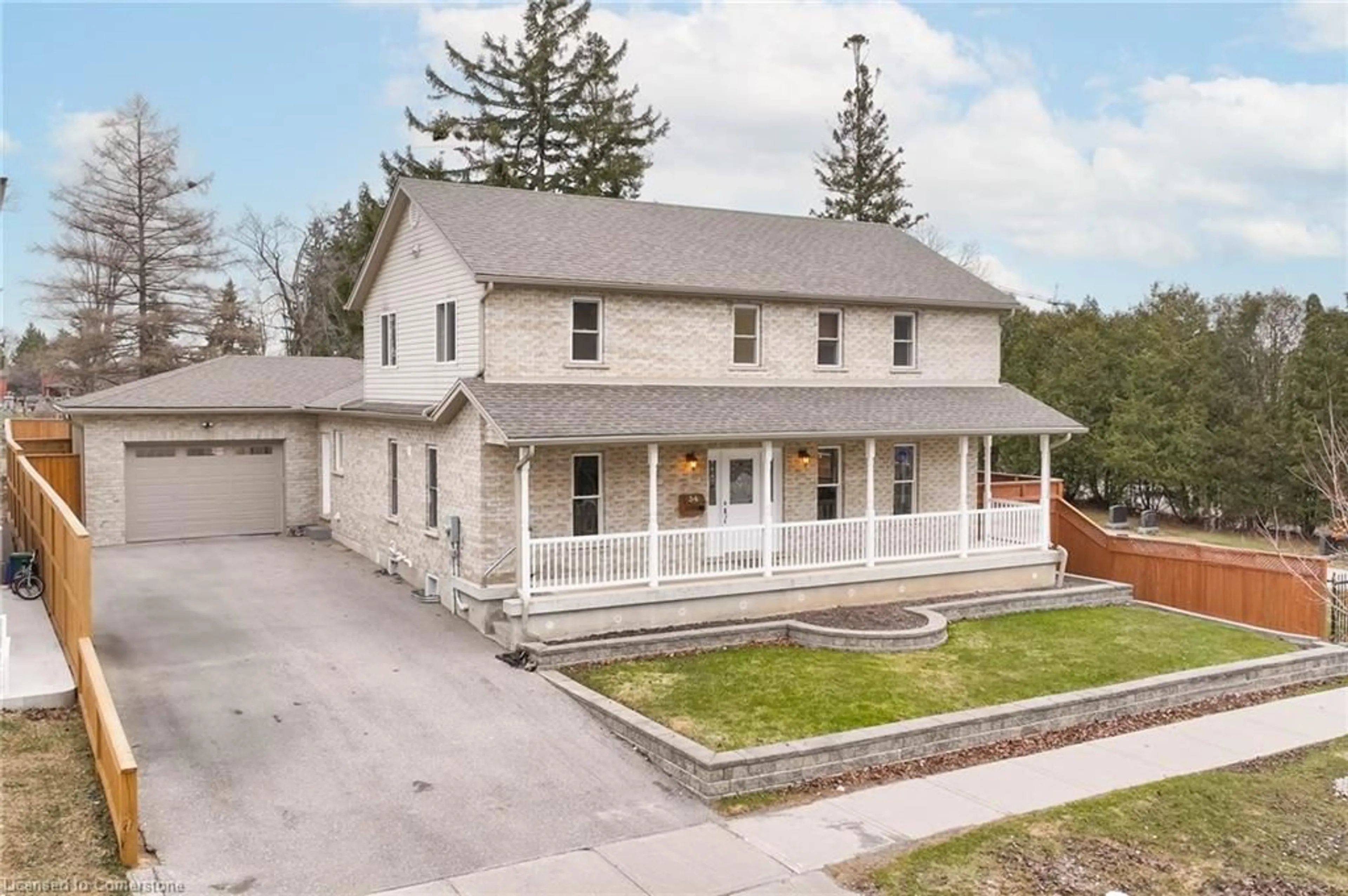 A pic from outside/outdoor area/front of a property/back of a property/a pic from drone, street for 34 Braun St, Kitchener Ontario N2H 3R4