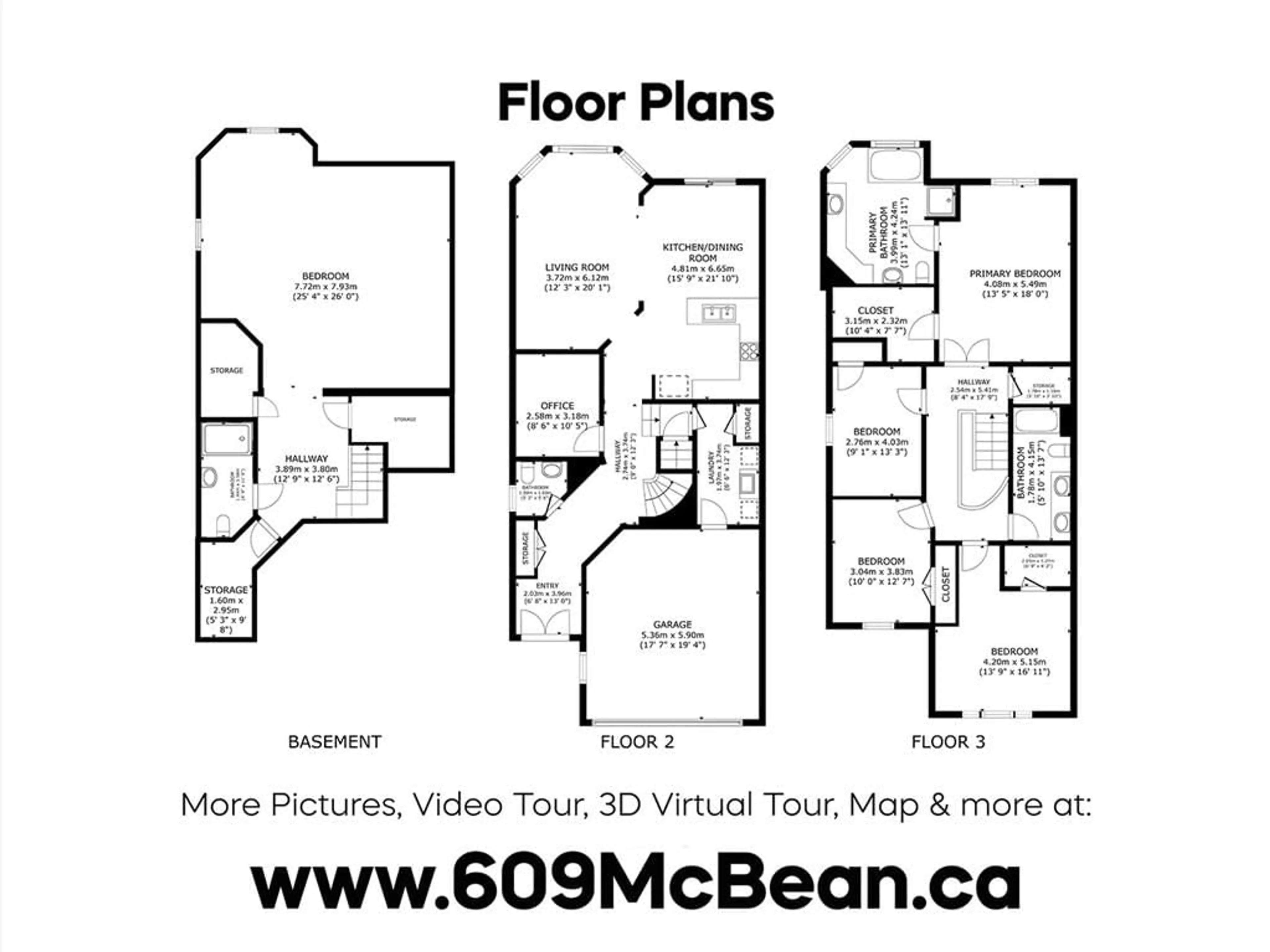 Floor plan for 609 Mcbean Ave, Newmarket Ontario L3X 2L5