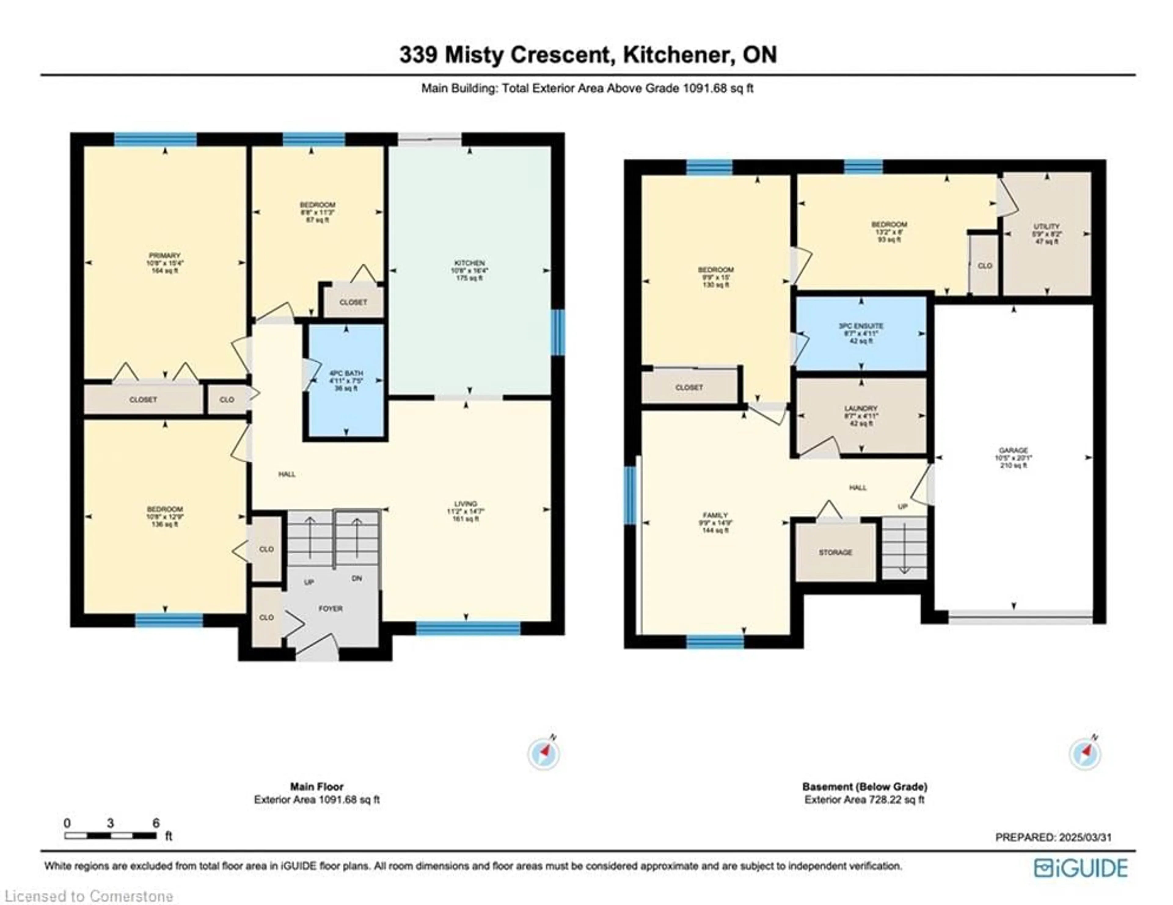 Floor plan for 339 Misty Cres, Kitchener Ontario N2B 3V5