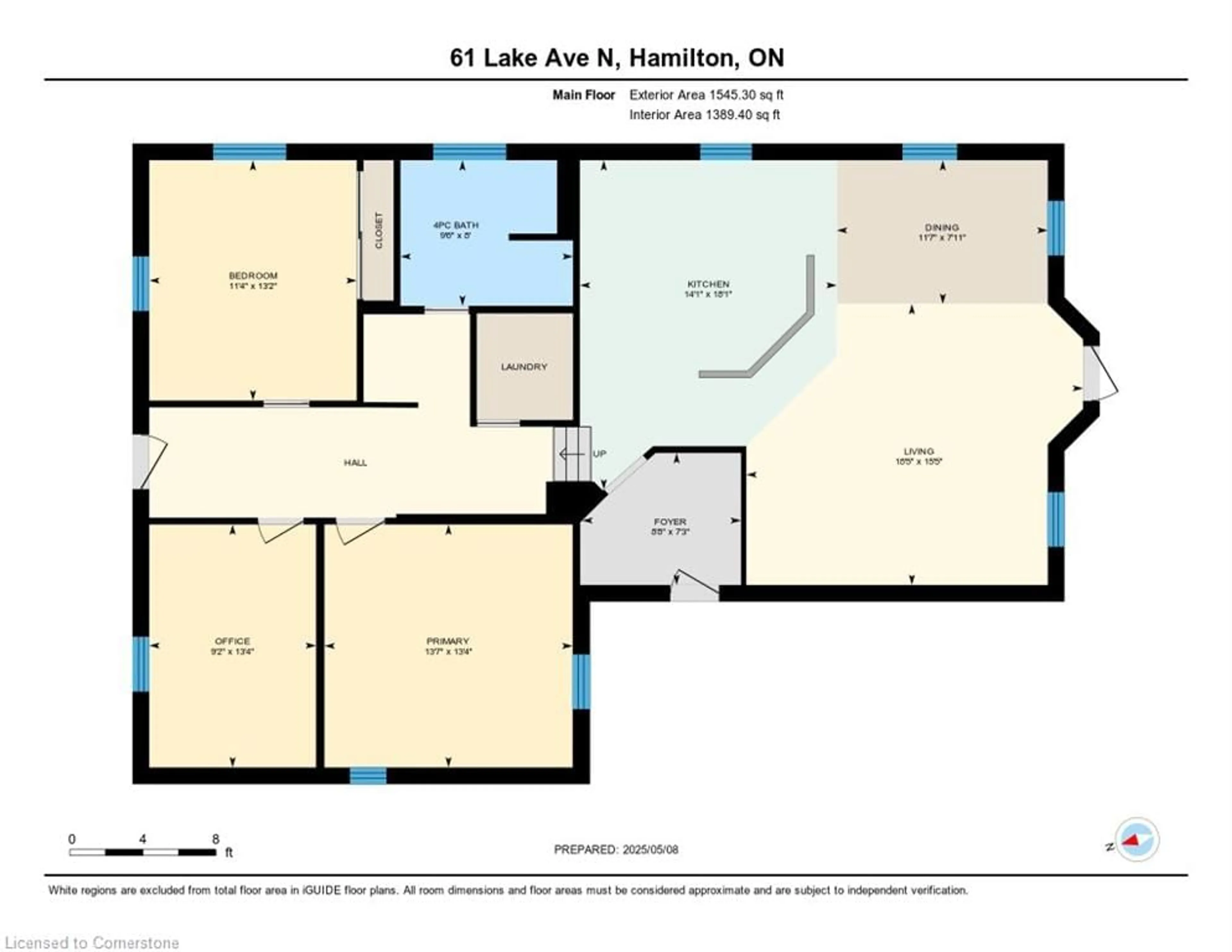 Floor plan for 61 Lake Ave, Hamilton Ontario L8E 1L2