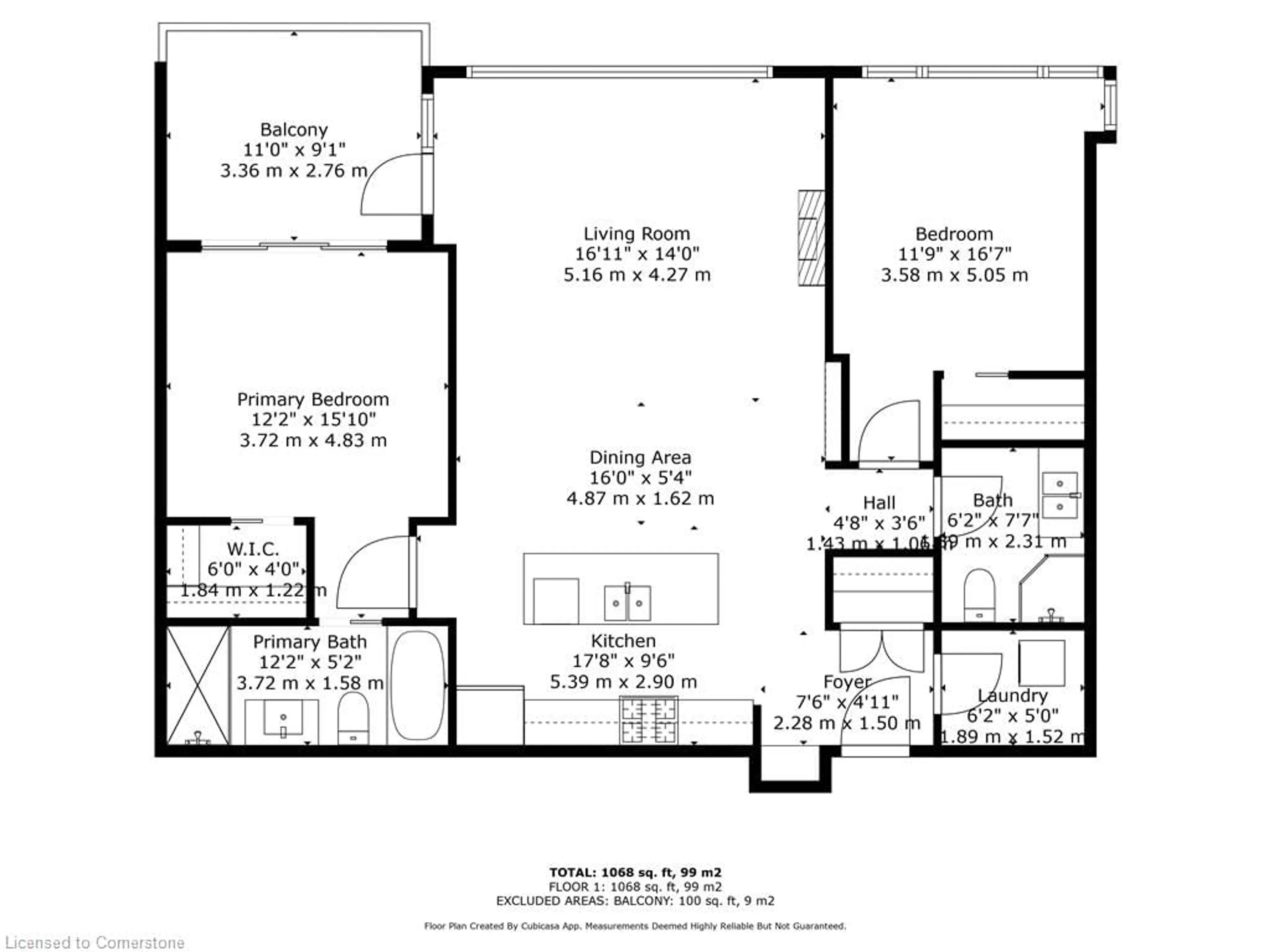 Floor plan for 38 Harbour Street St #203, Port Dover Ontario N0A 1N0