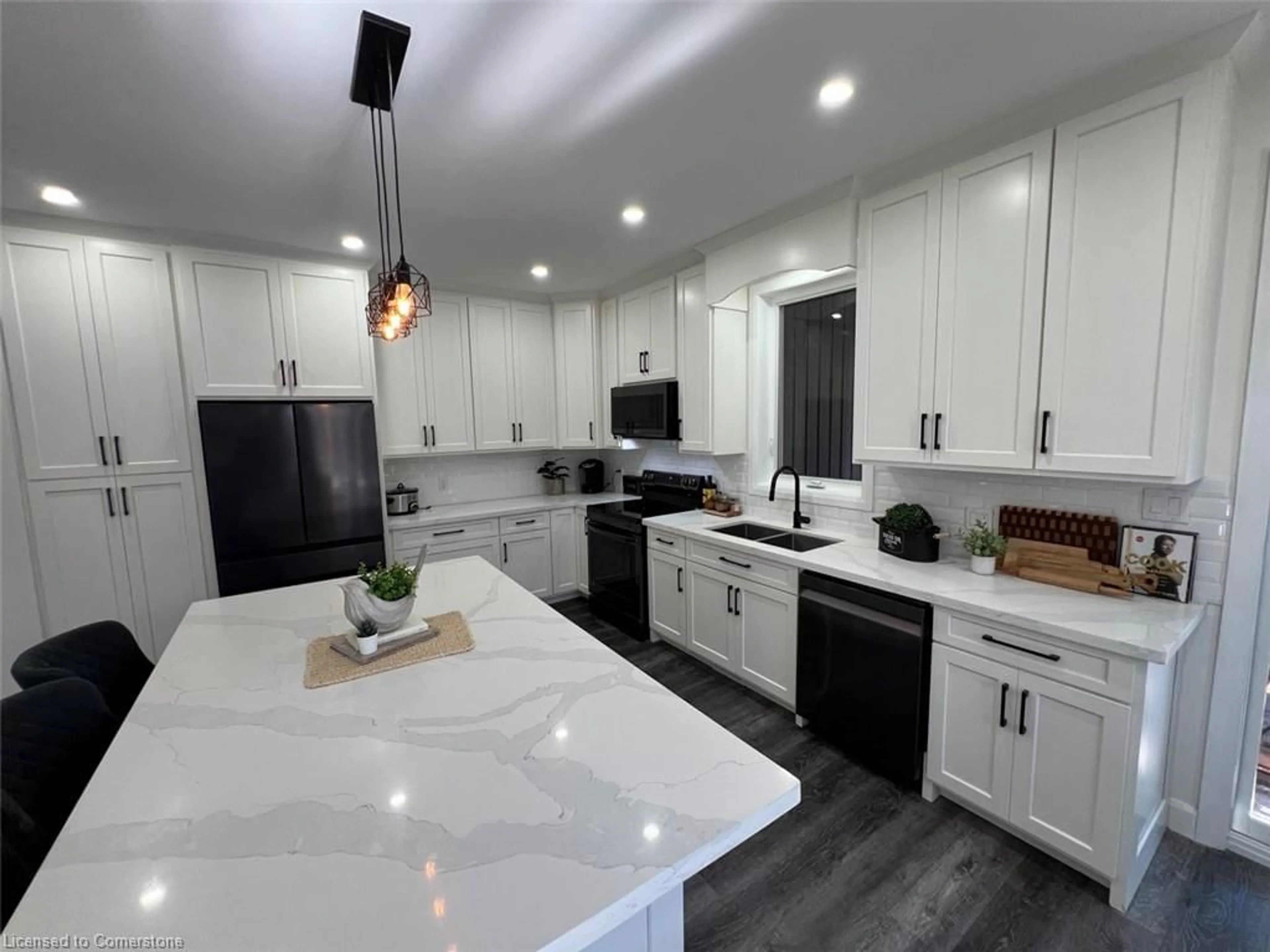 Open concept kitchen, ceramic/tile floor for 12407 County Road 503, Tory Hill Ontario K0L 2Y0