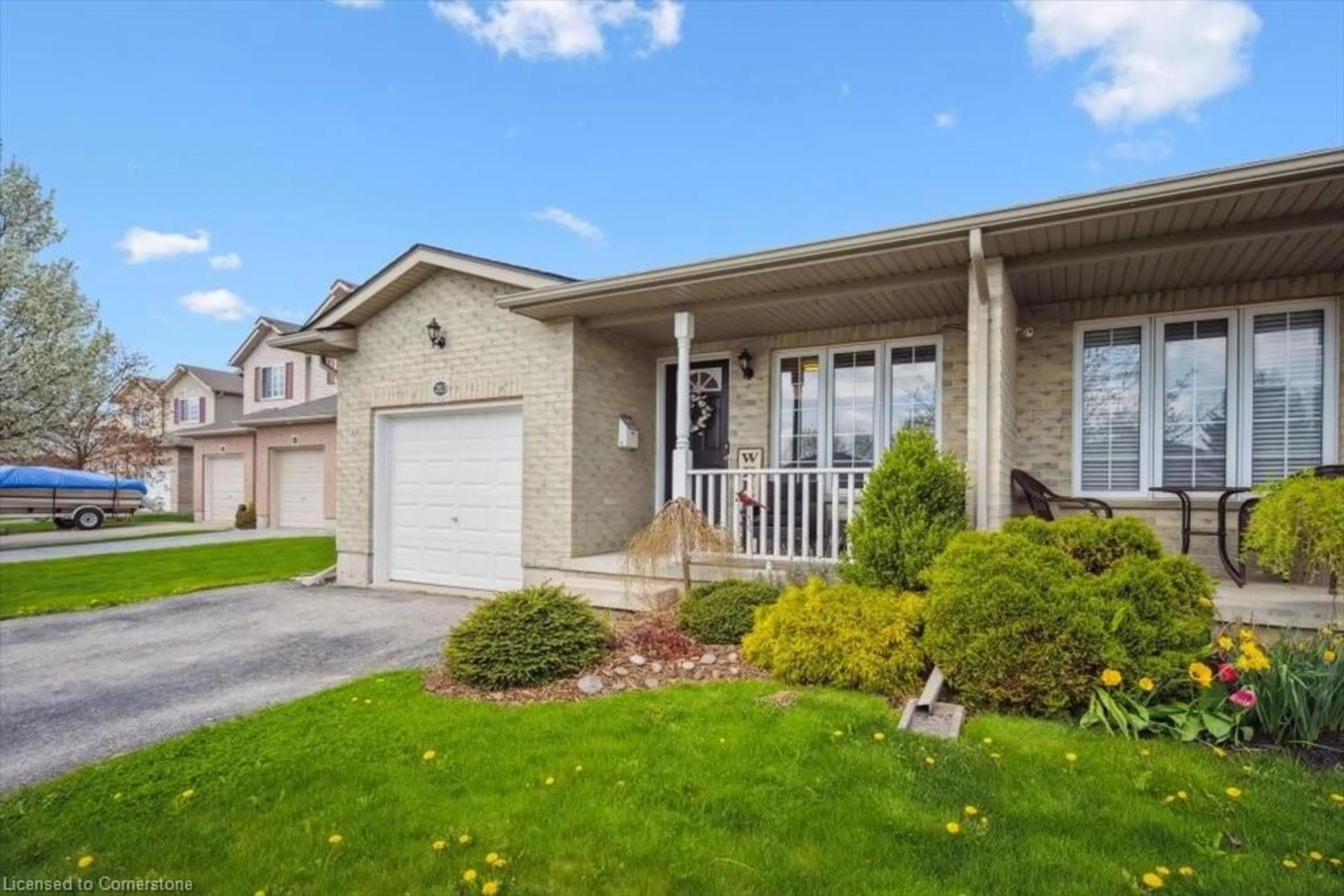 Home with brick exterior material, street for 213 Frederick Crt, Tavistock Ontario N0B 2R0