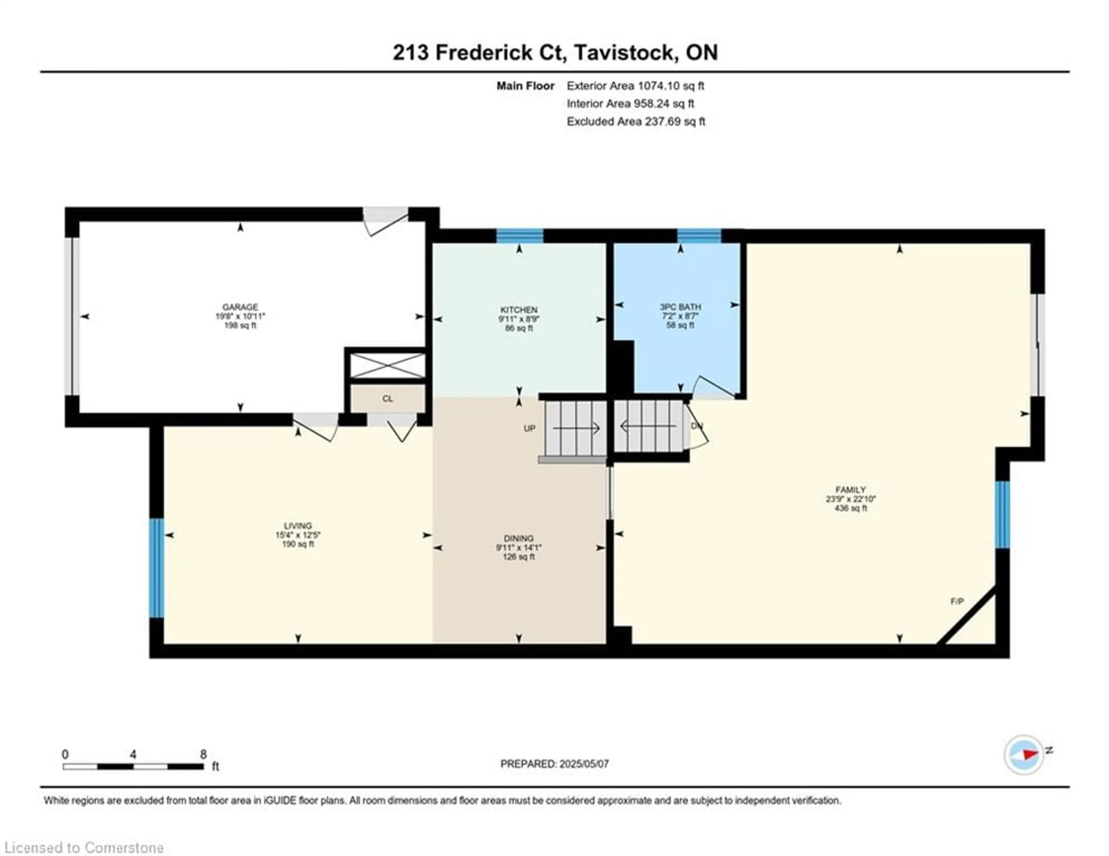 Floor plan for 213 Frederick Crt, Tavistock Ontario N0B 2R0