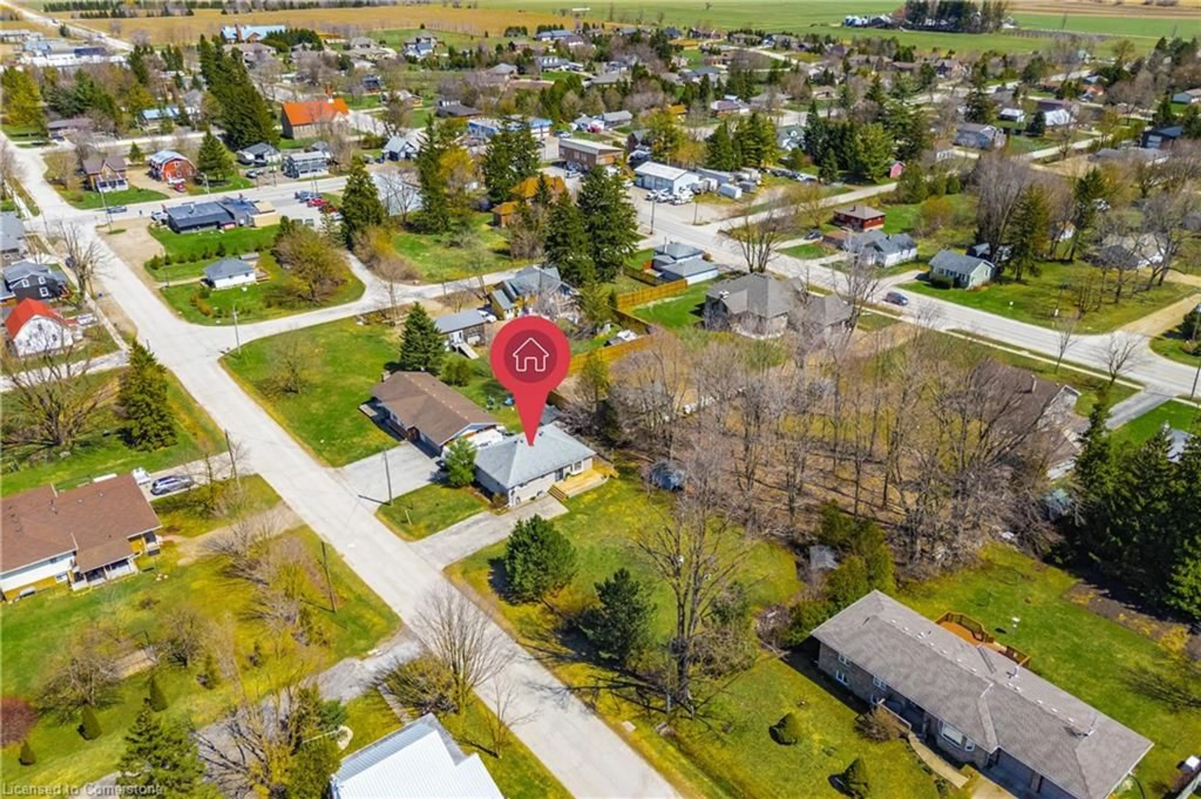 A pic from outside/outdoor area/front of a property/back of a property/a pic from drone, street for 25 Graham St, Alma Ontario N0B 1A0