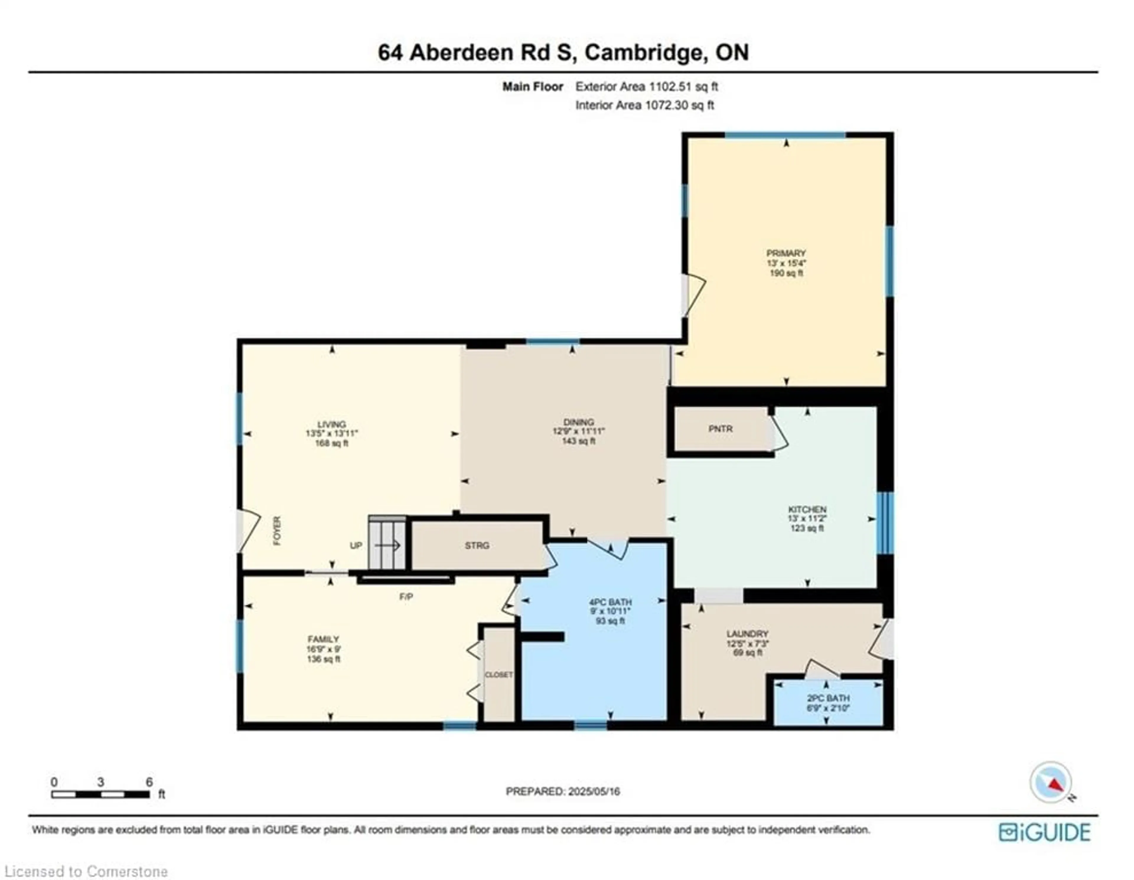 Floor plan for 64 Aberdeen Rd, Cambridge Ontario N1S 2X5