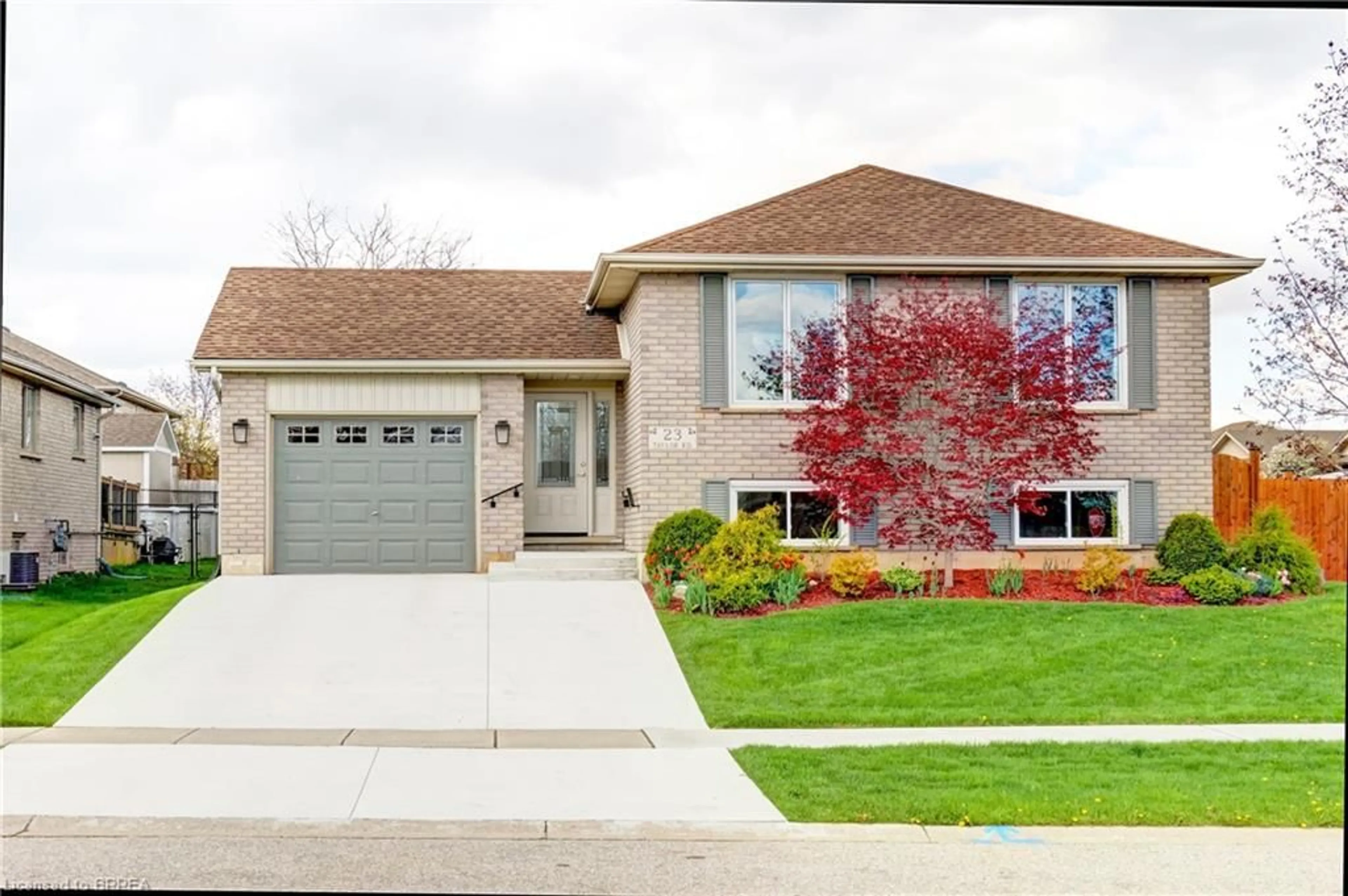 Home with brick exterior material, street for 23 Taylor Rd, St. George Ontario N0E 1N0