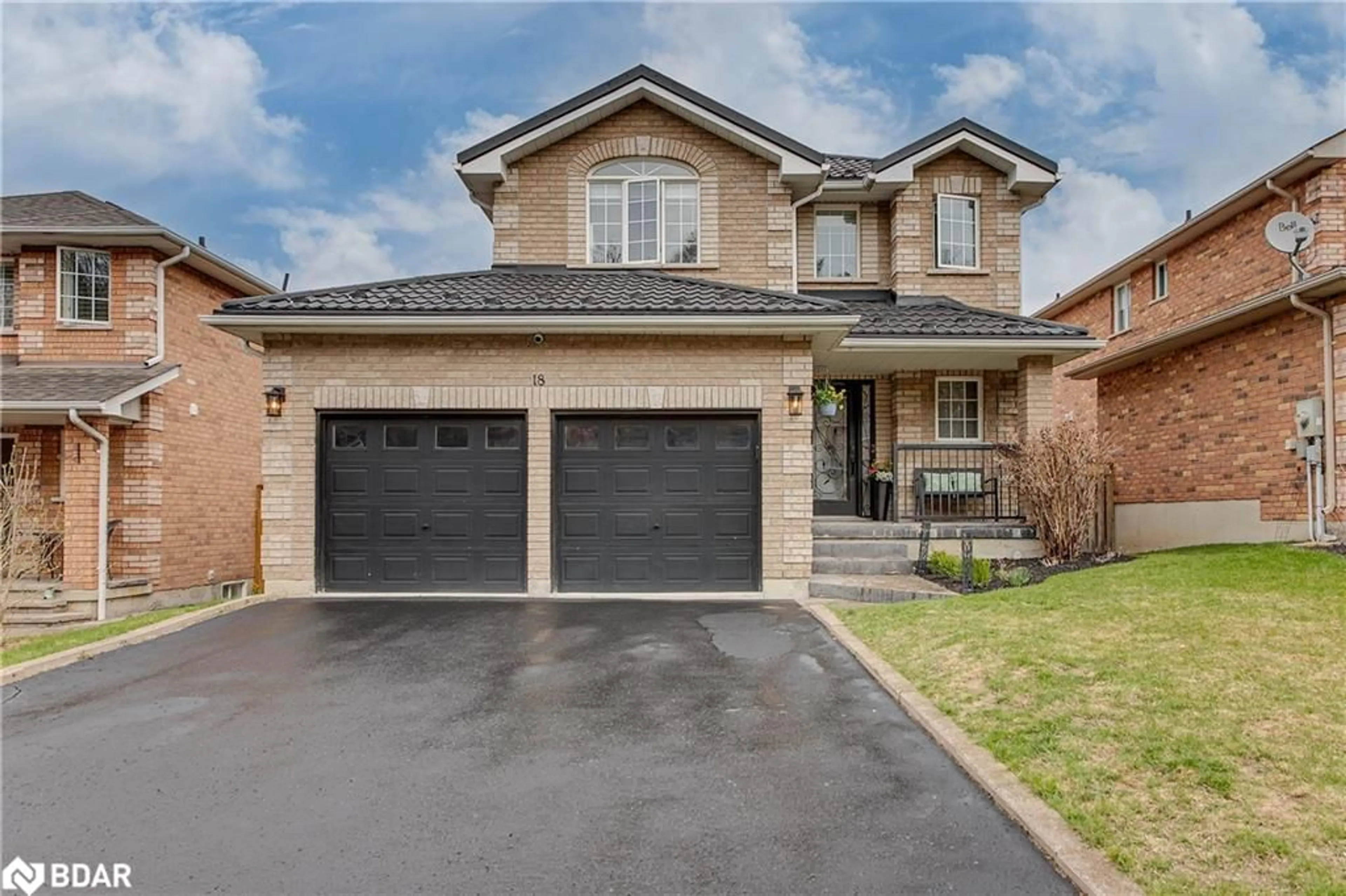 Home with brick exterior material, street for 18 Bloom Cres, Barrie Ontario L4N 0C9