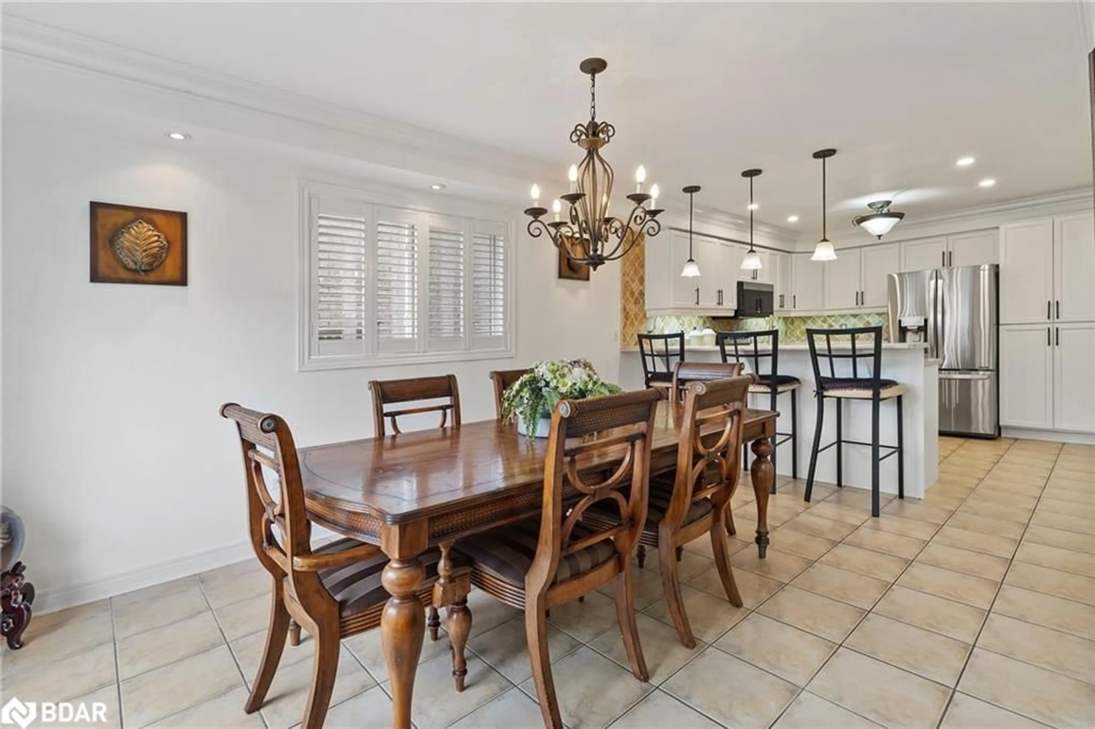 Dining room, ceramic/tile floor for 43 Humbershed Cres, Bolton Ontario L7E 2X3