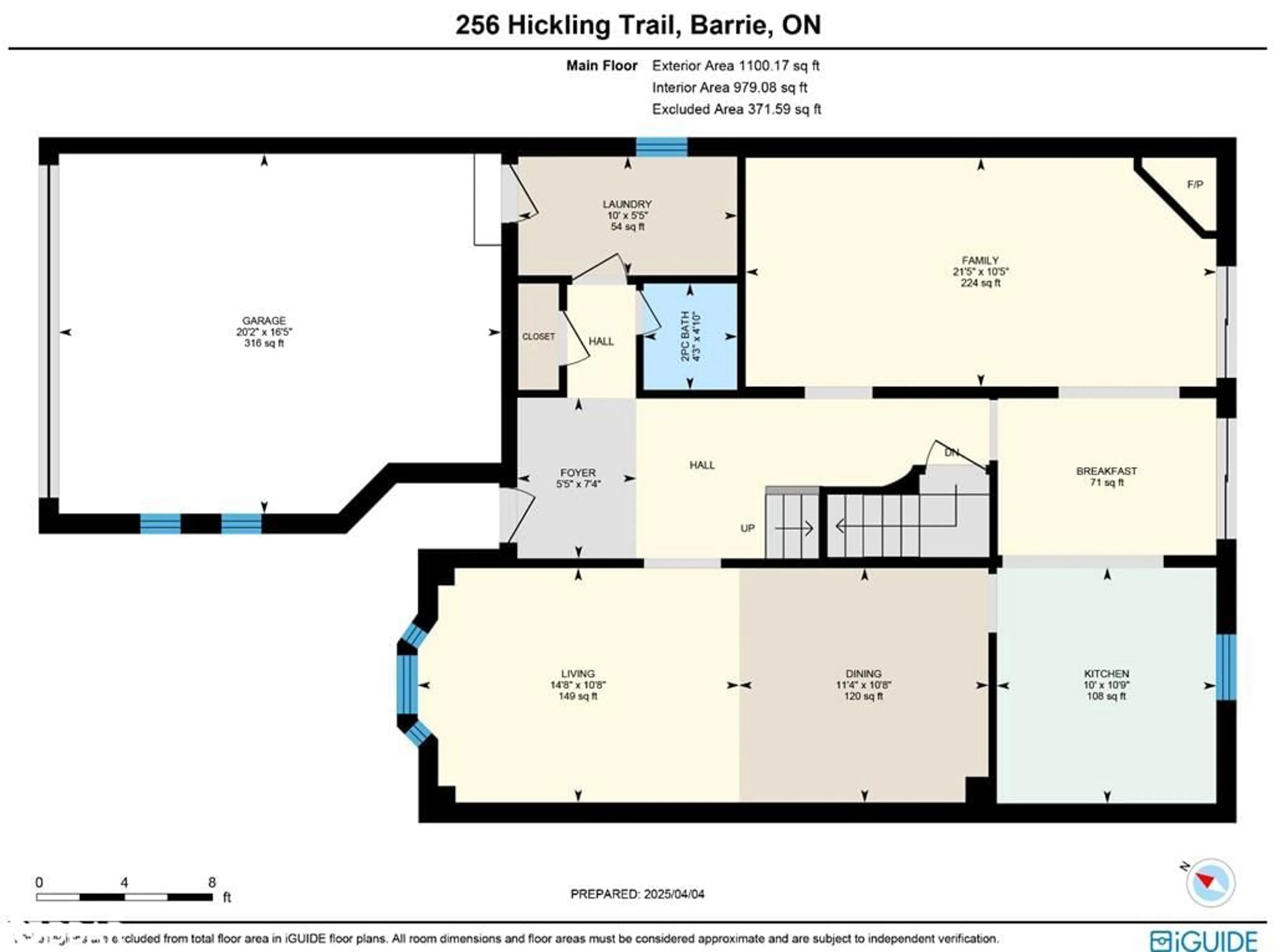 Floor plan for 256 Hickling Trail, Barrie Ontario L4M 5W7