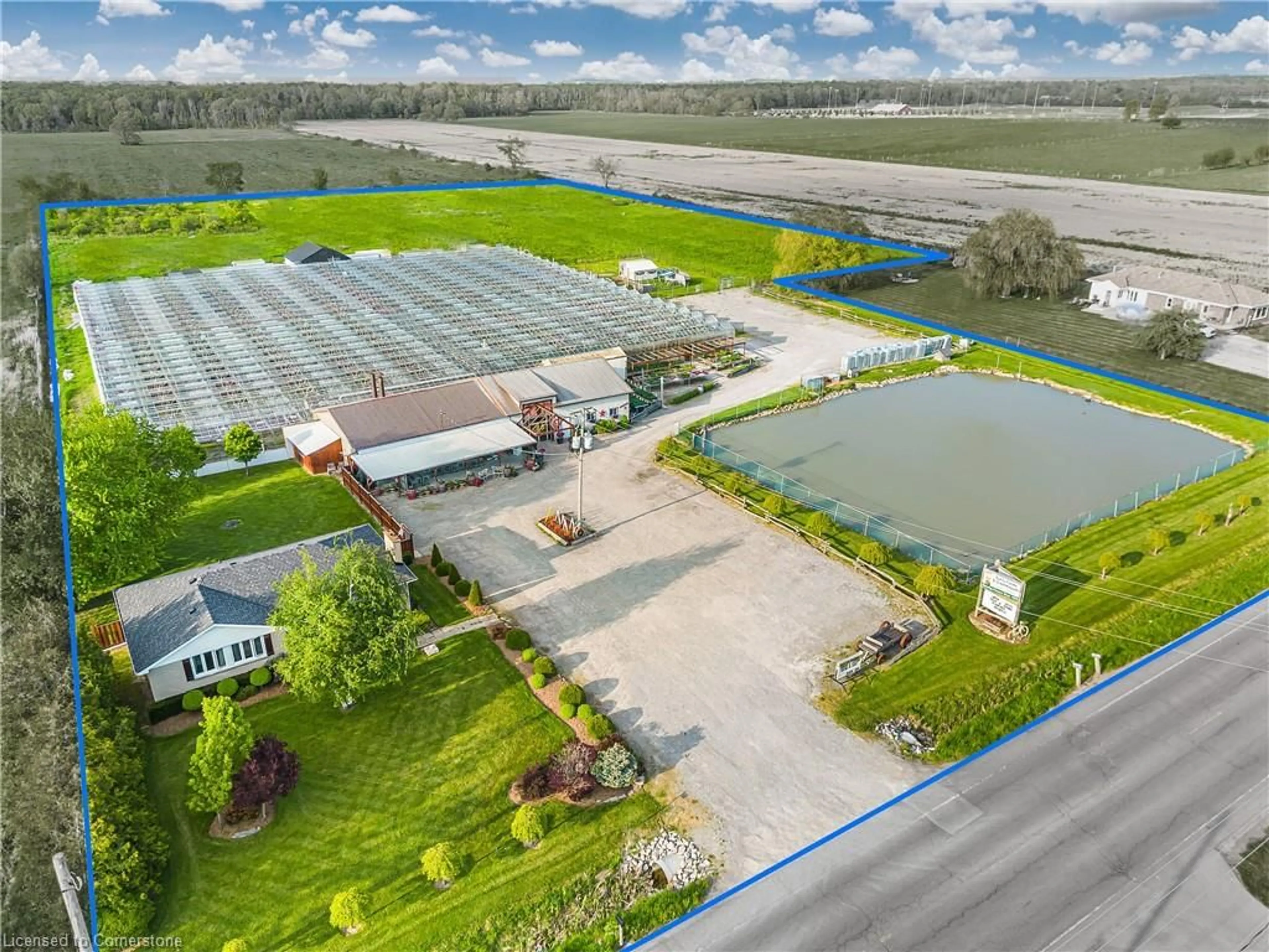 A pic from outside/outdoor area/front of a property/back of a property/a pic from drone, water/lake/river/ocean view for 174 Mud St, Grassie Ontario L0R 1M0