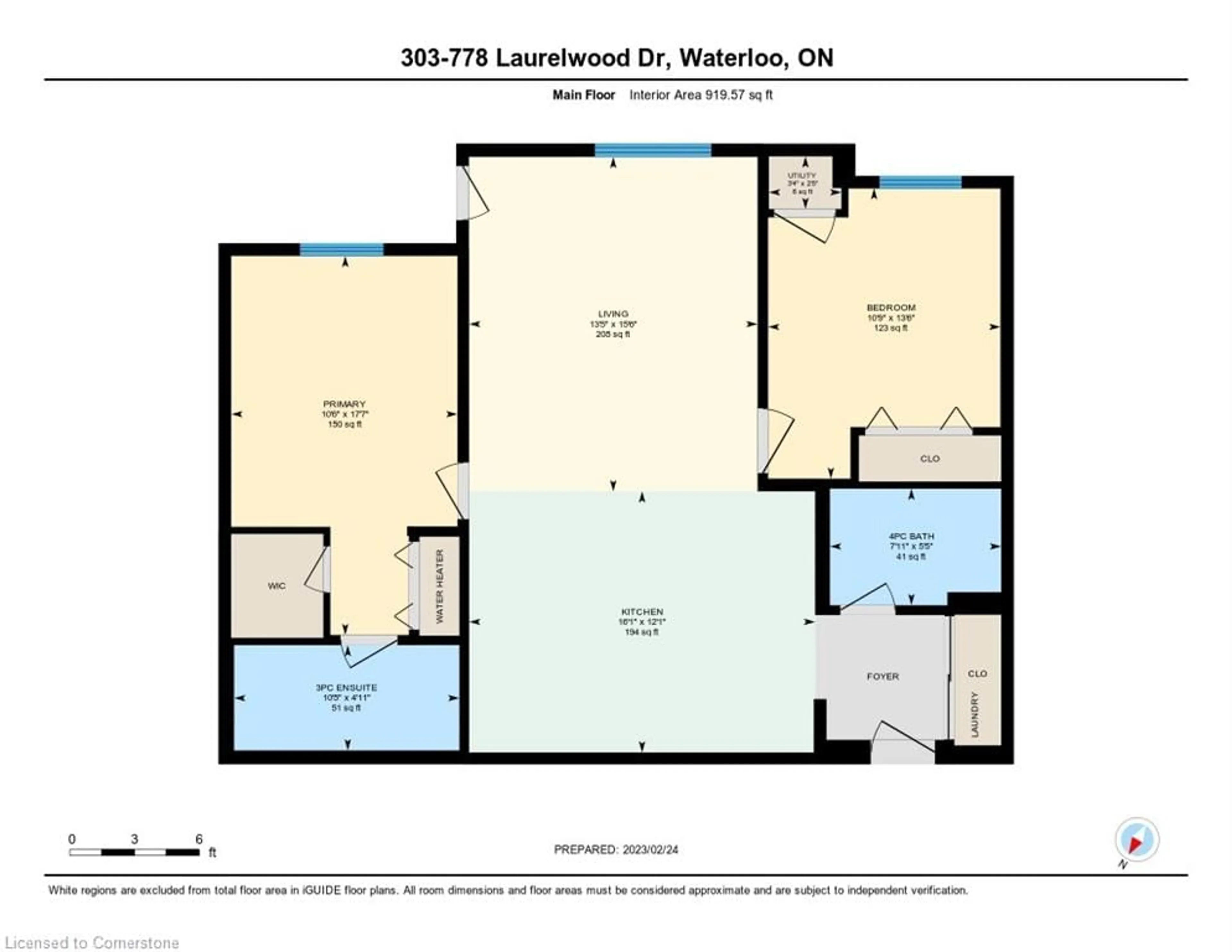 Floor plan for 778 Laurelwood Dr #303, Waterloo Ontario N2V 0A8