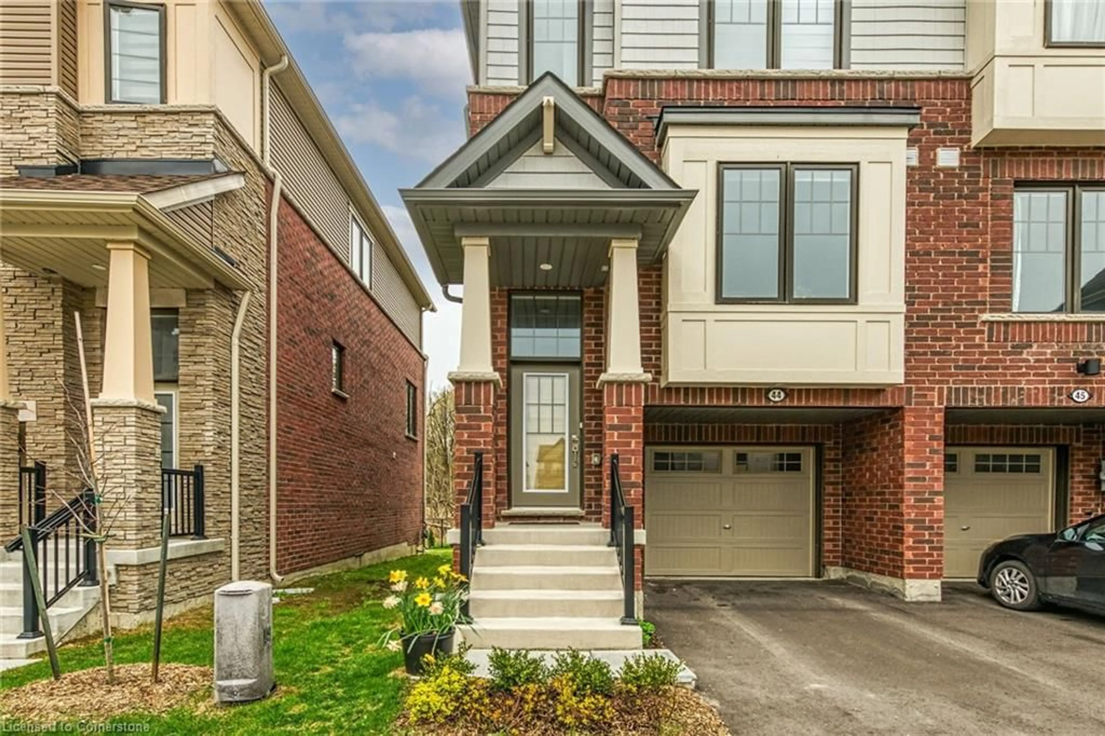 Home with brick exterior material, street for 185 Bedrock Dr #44, Stoney Creek Ontario L8J 0M5