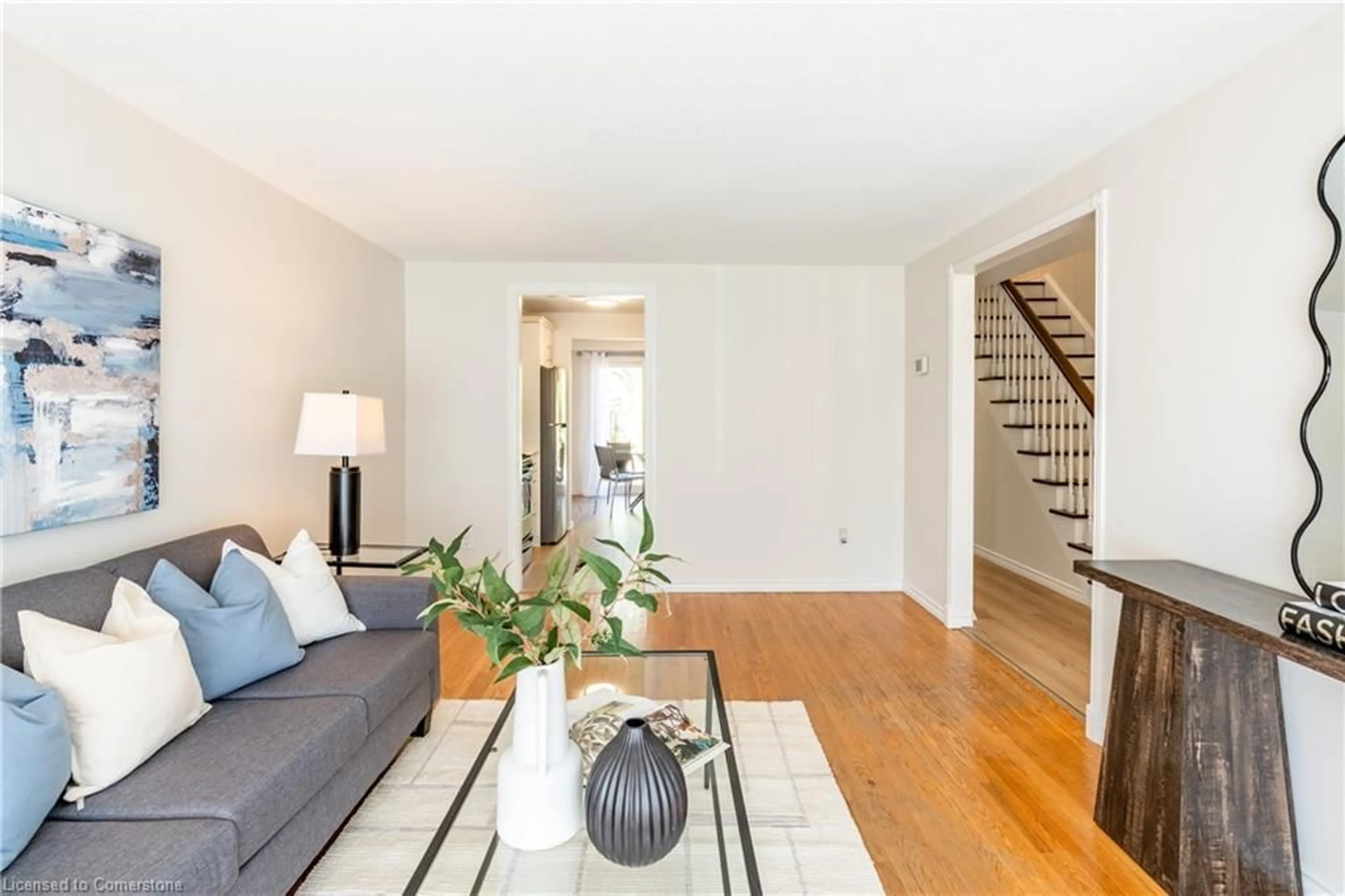 Living room with furniture, unknown for 48 Pepperwood Cres, Kitchener Ontario N2A 2R3