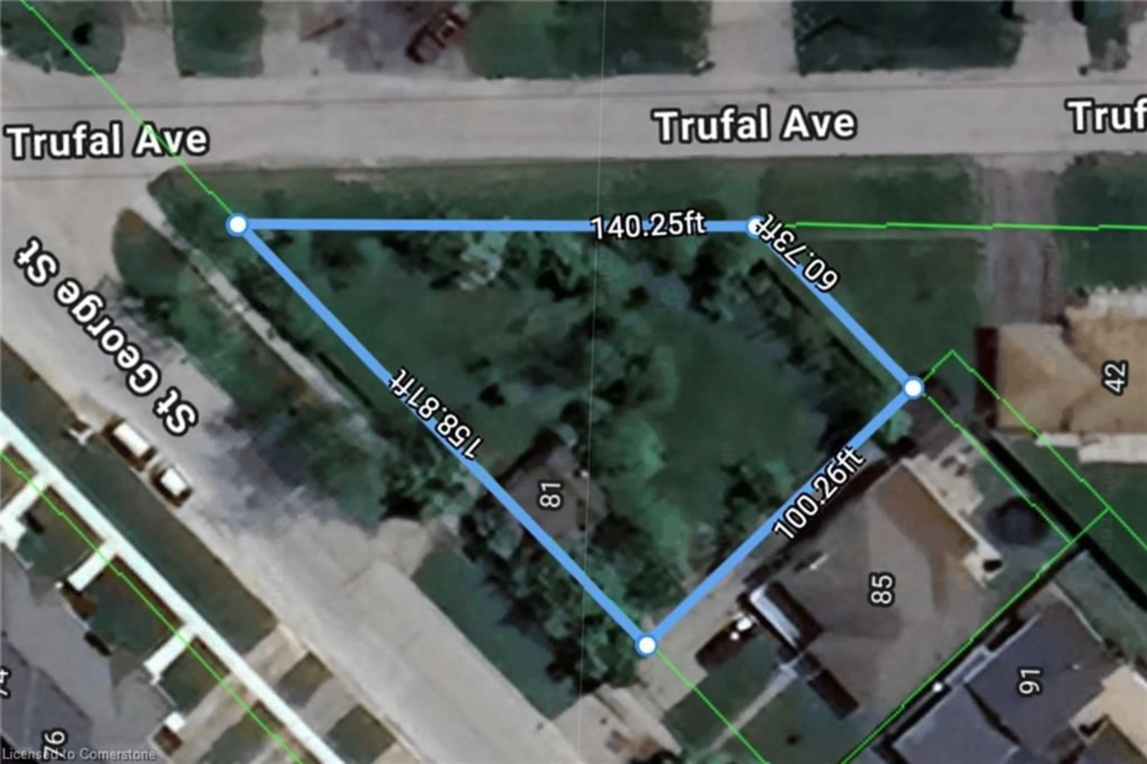 A pic from outside/outdoor area/front of a property/back of a property/a pic from drone, street for 81 Saint George St, Welland Ontario L3C 5N3