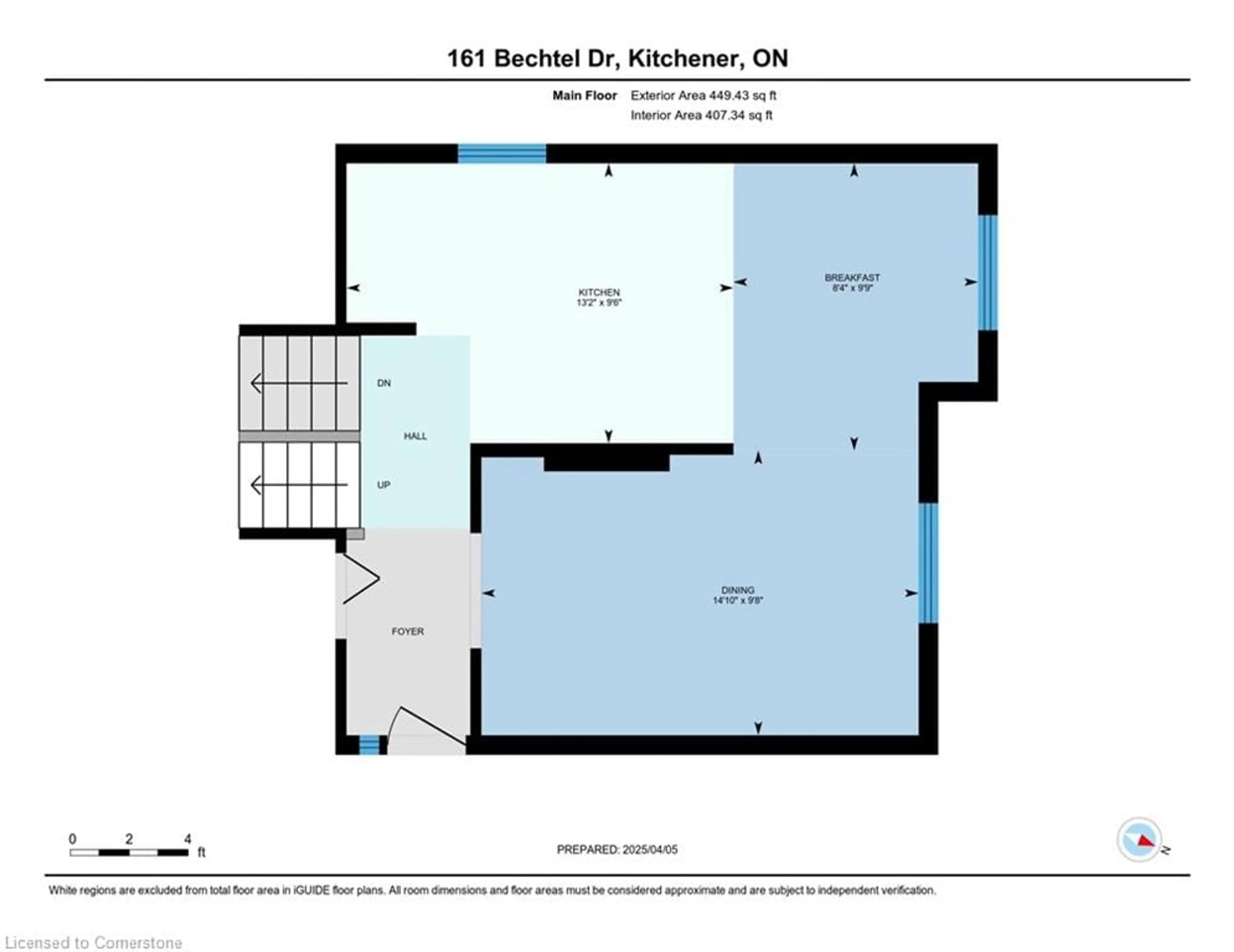 Floor plan for 161 Bechtel Dr, Kitchener Ontario N2P 1W4