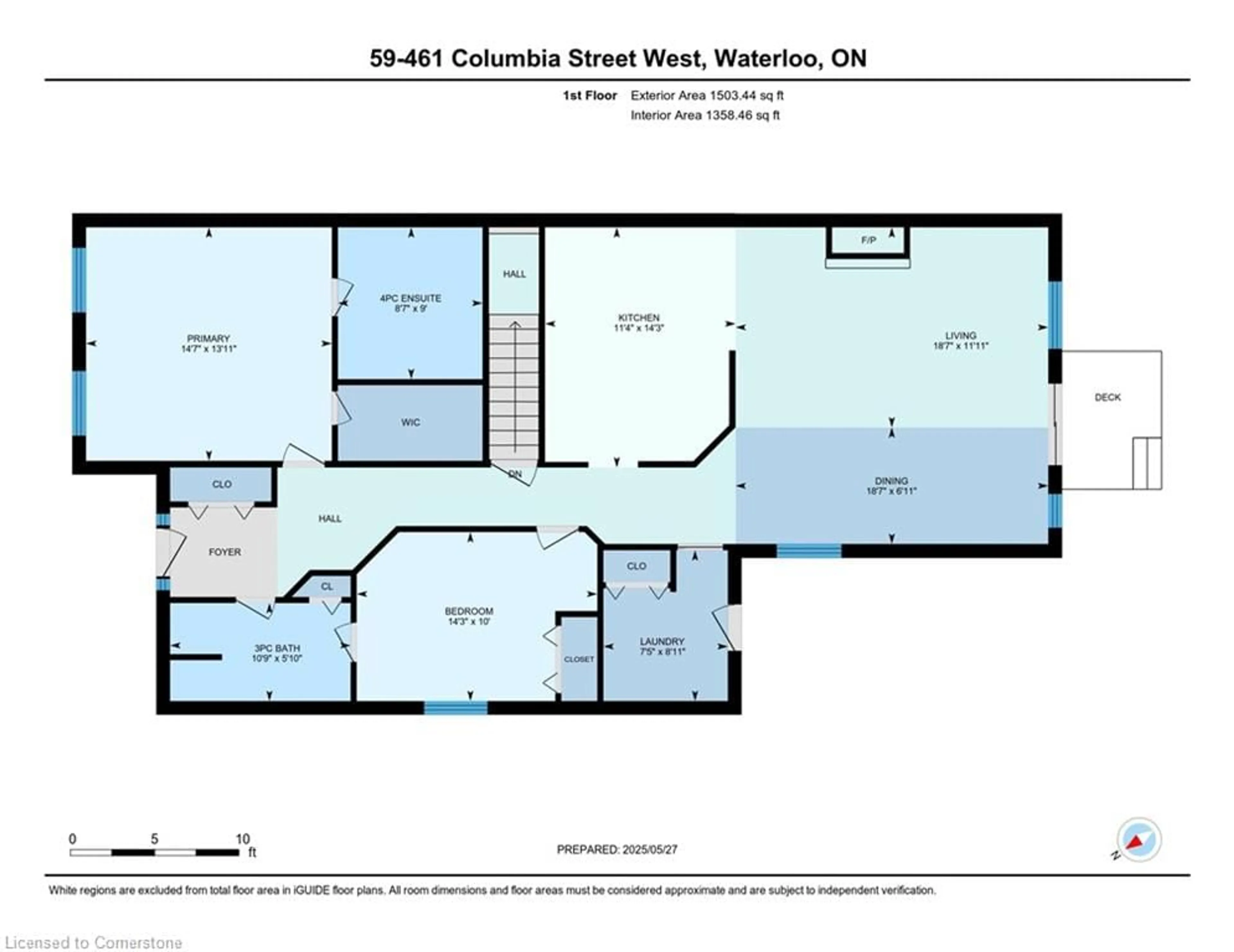 Floor plan for 461 Columbia St #59, Waterloo Ontario N2T 2P5