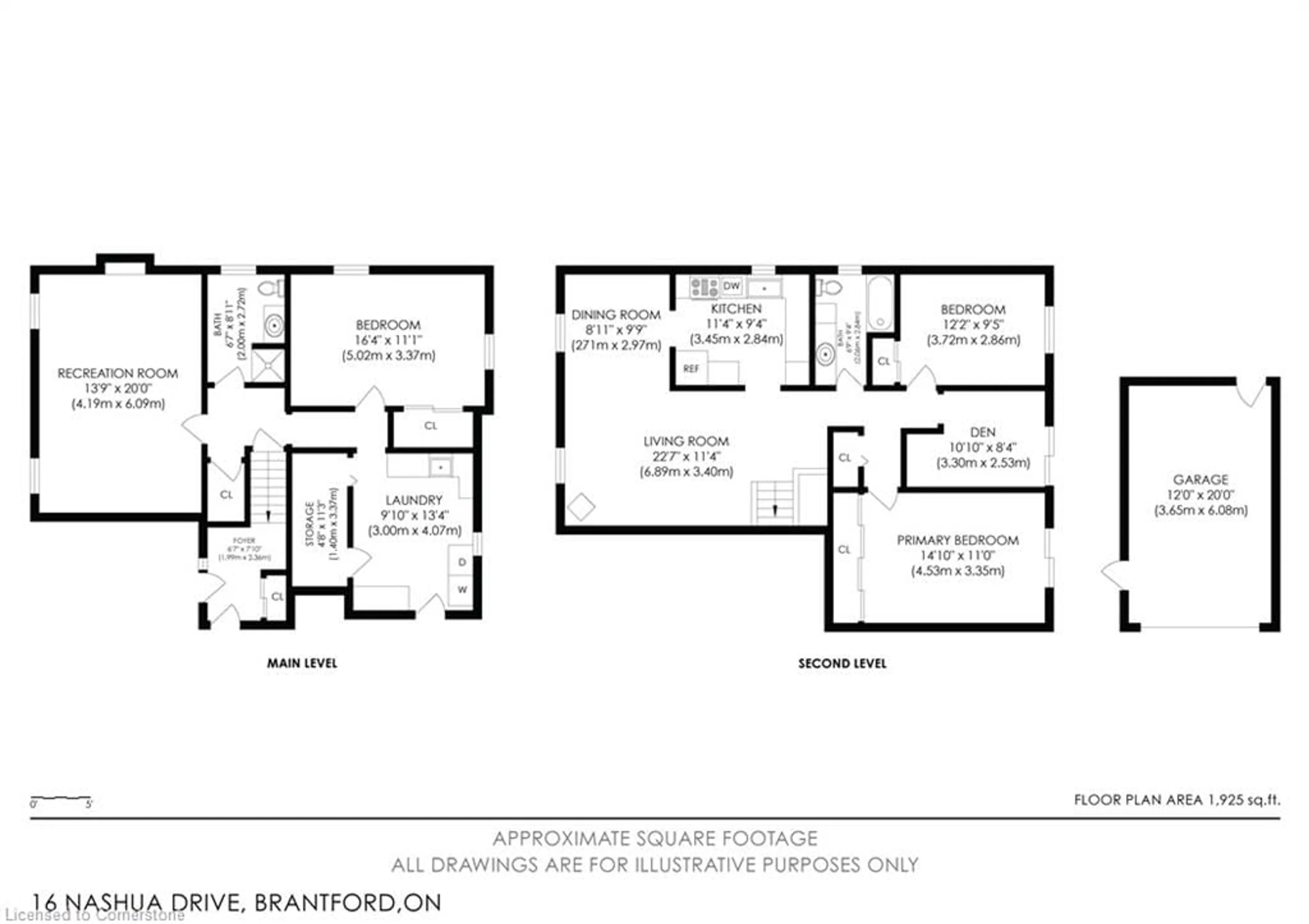 Floor plan for 16 Nashua Dr, Brantford Ontario N3P 1K9