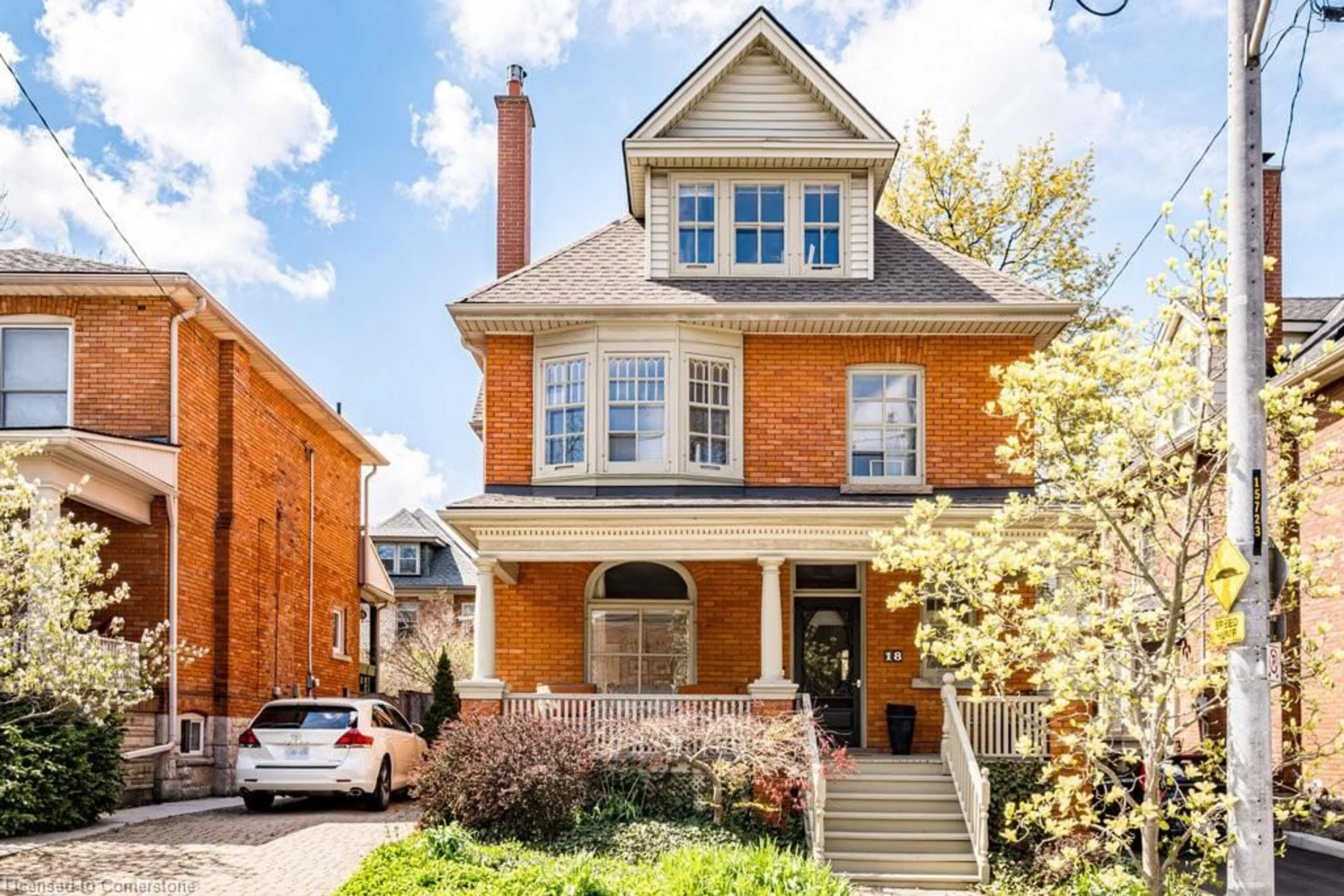 Home with brick exterior material, street for 18 Spruceside Ave, Hamilton Ontario L8P 3Y3