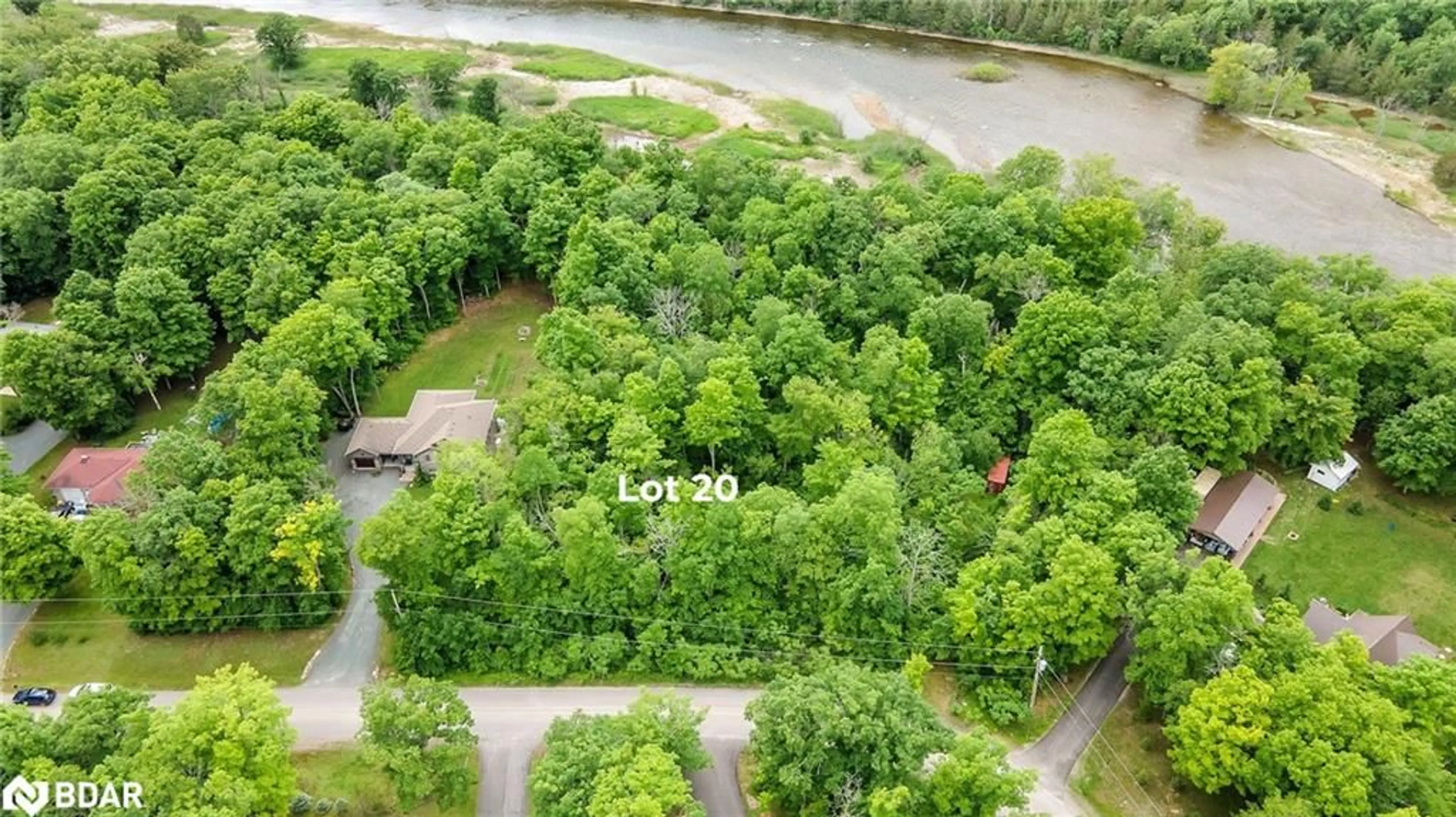 A pic from outside/outdoor area/front of a property/back of a property/a pic from drone, water/lake/river/ocean view for 20 Riverside Drive Dr, Campbellford Ontario K0K 1L0