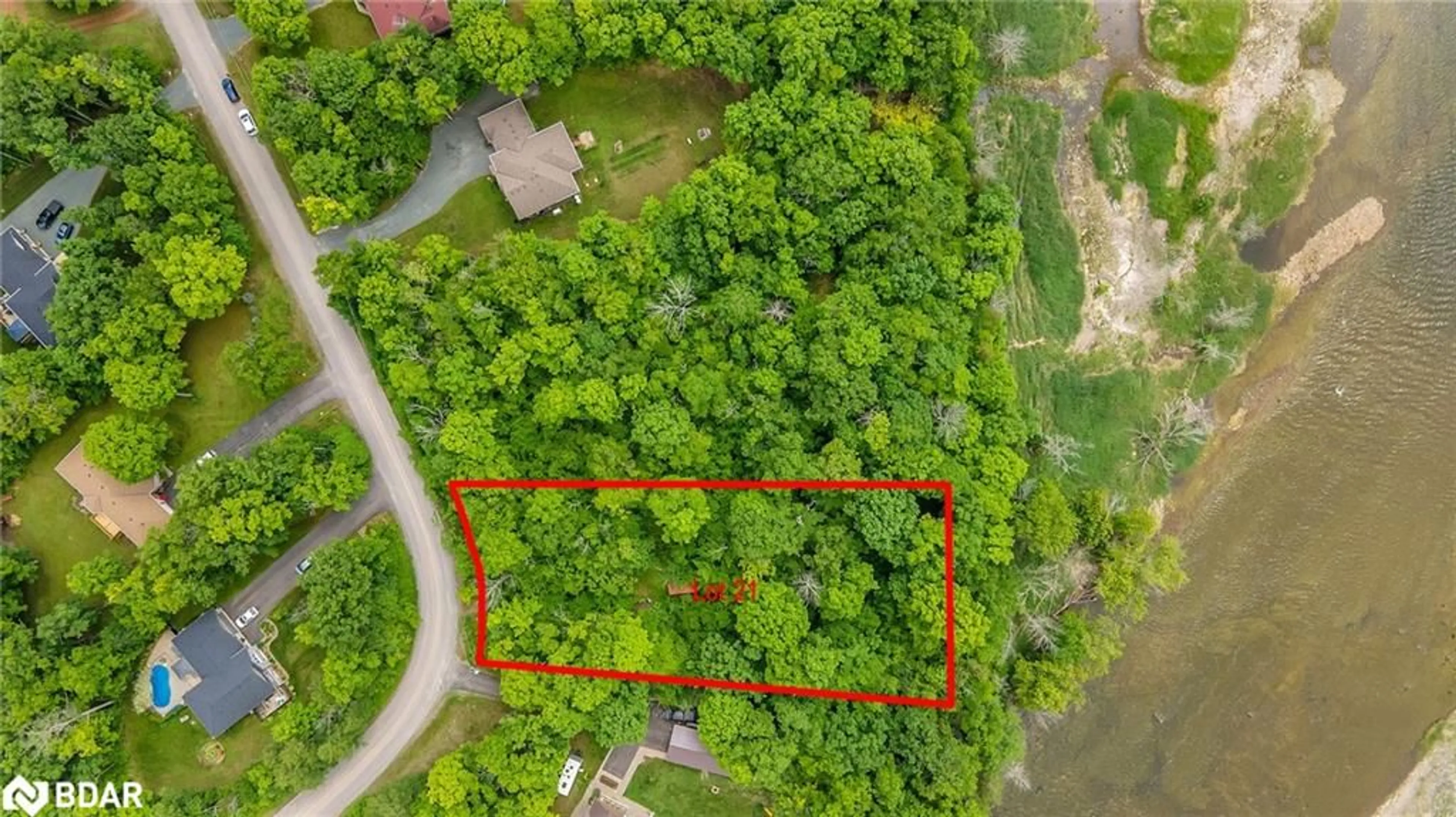 A pic from outside/outdoor area/front of a property/back of a property/a pic from drone, water/lake/river/ocean view for 21 Riverside Drive Dr, Campbellford Ontario K0K 1L0