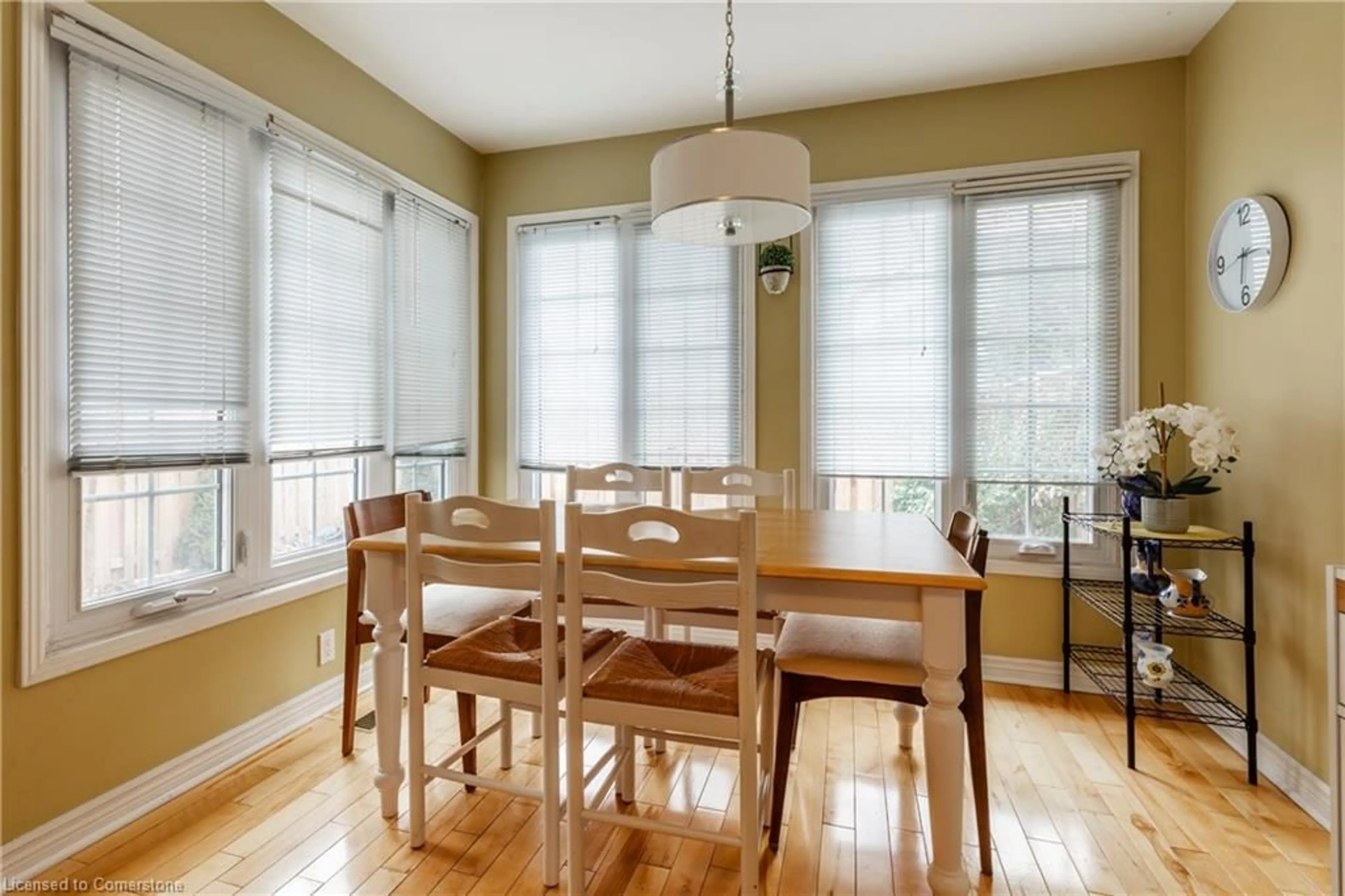 Dining room, wood/laminate floor for 1275 Maple Crossing Blvd #18, Burlington Ontario L7S 2E9