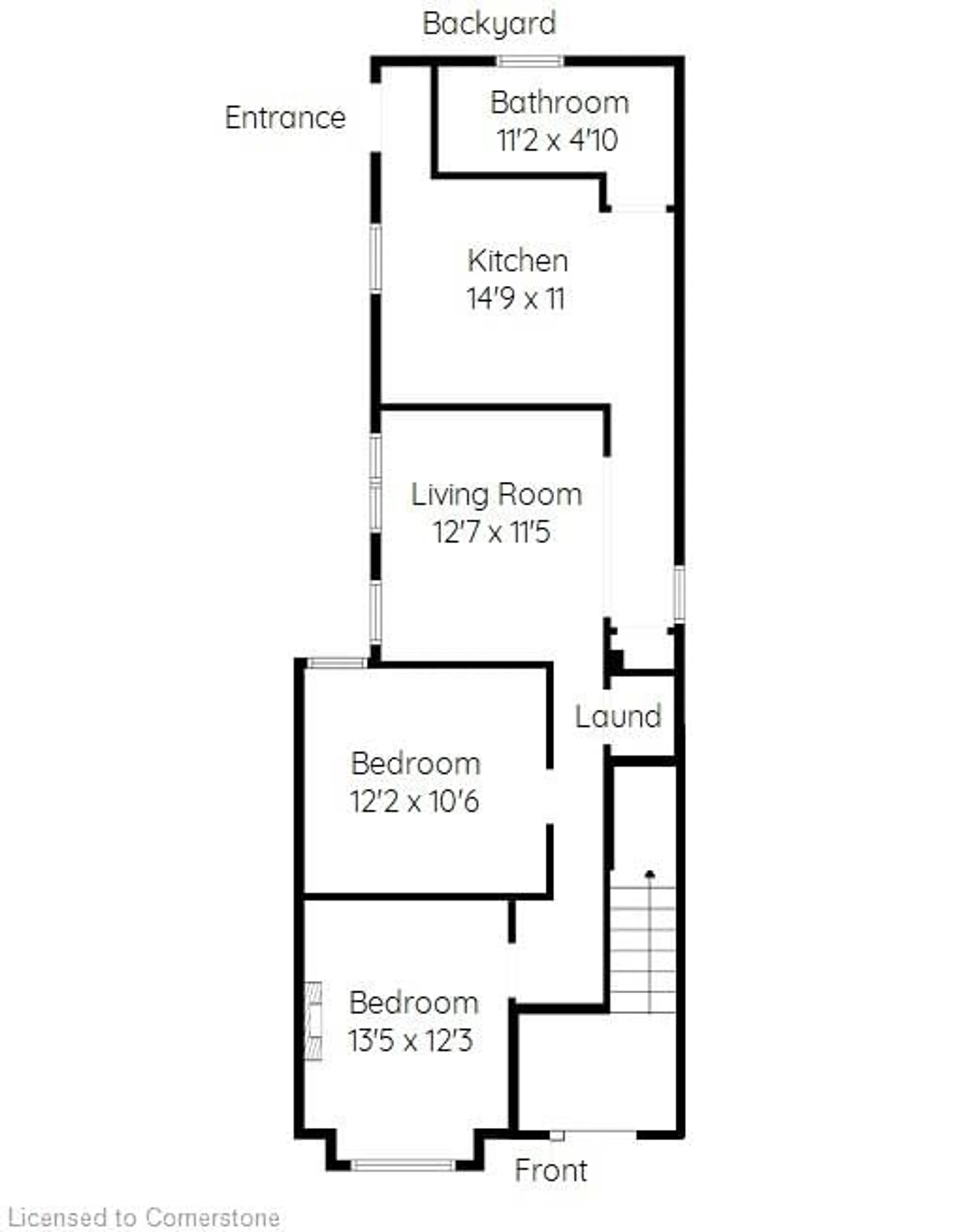 Floor plan for 66 Erie Ave, Hamilton Ontario L8N 2W6