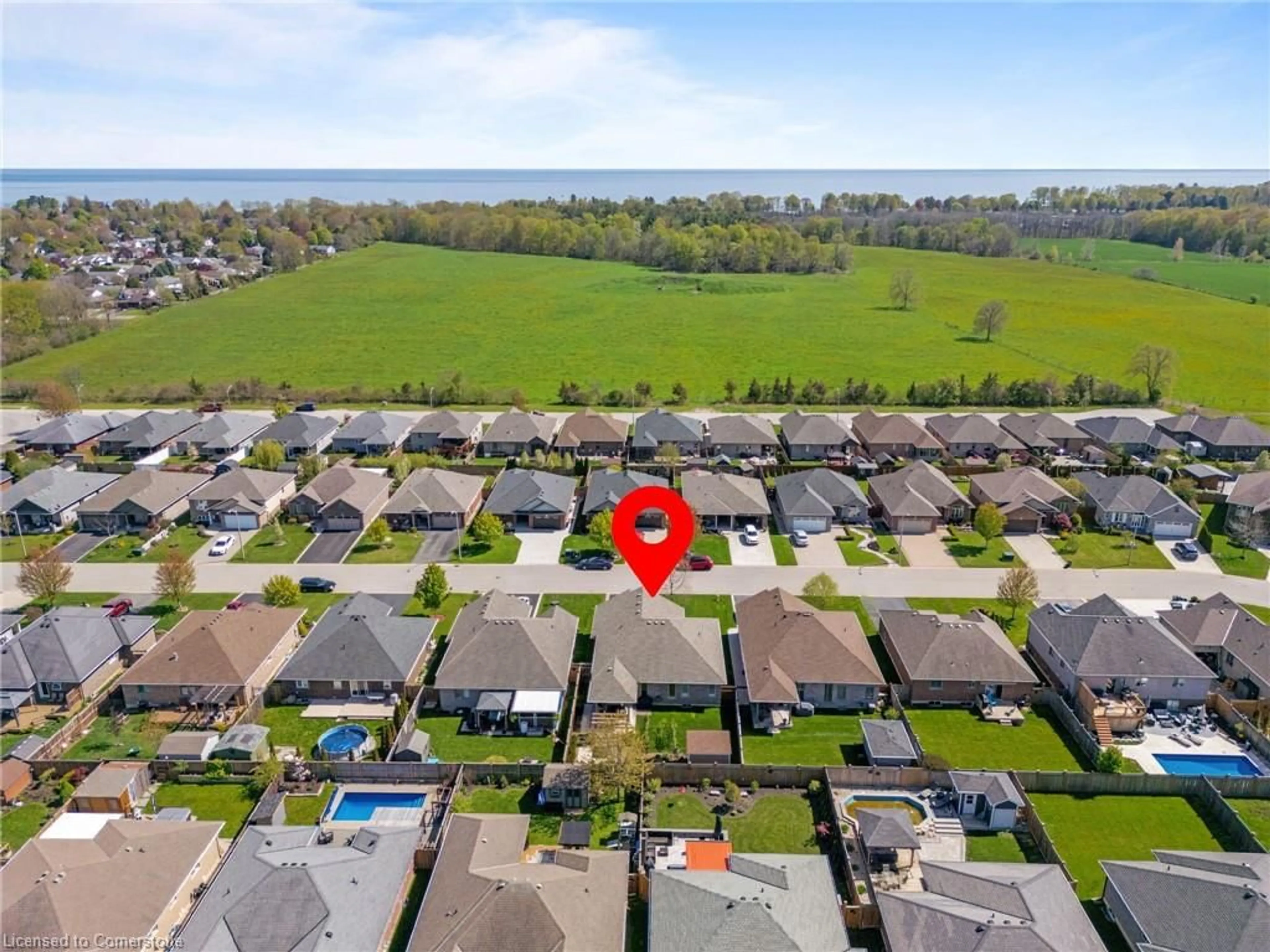 A pic from outside/outdoor area/front of a property/back of a property/a pic from drone, water/lake/river/ocean view for 30 Galinee Trail, Port Dover Ontario N0A 1N9