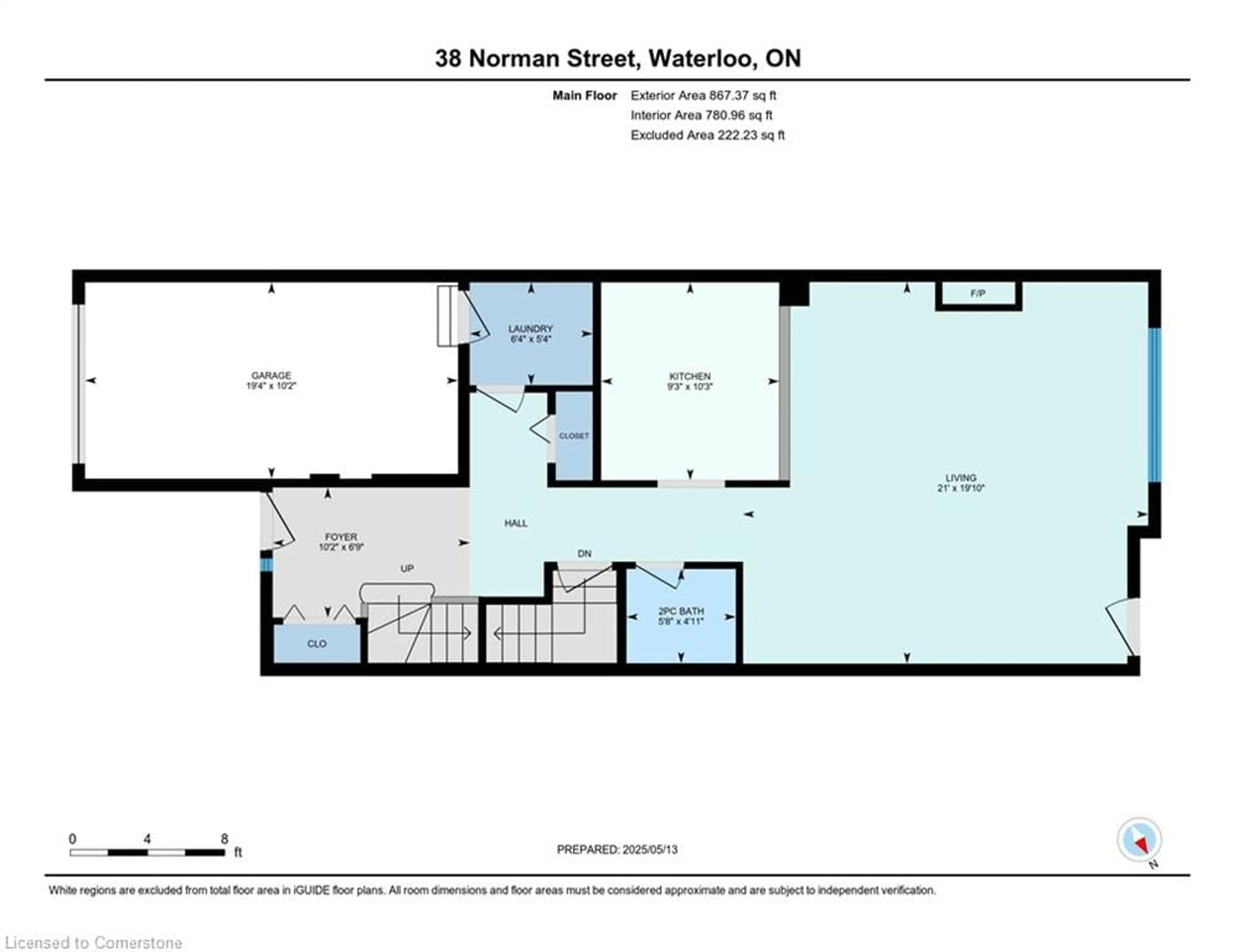 Floor plan for 38 Norman St, Waterloo Ontario N2L 6L5