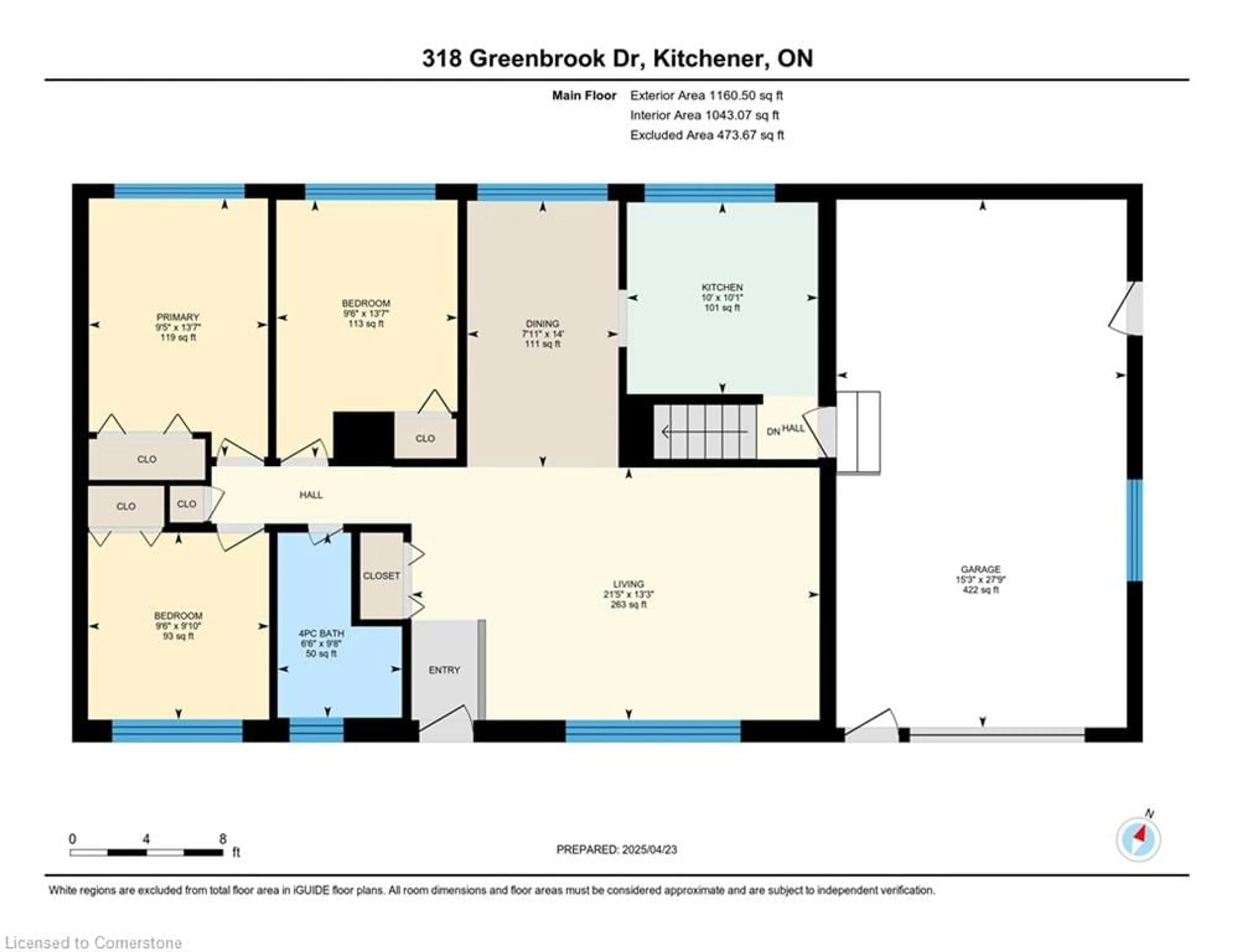 Floor plan for 318 Greenbrook Dr, Kitchener Ontario N2M 4K3