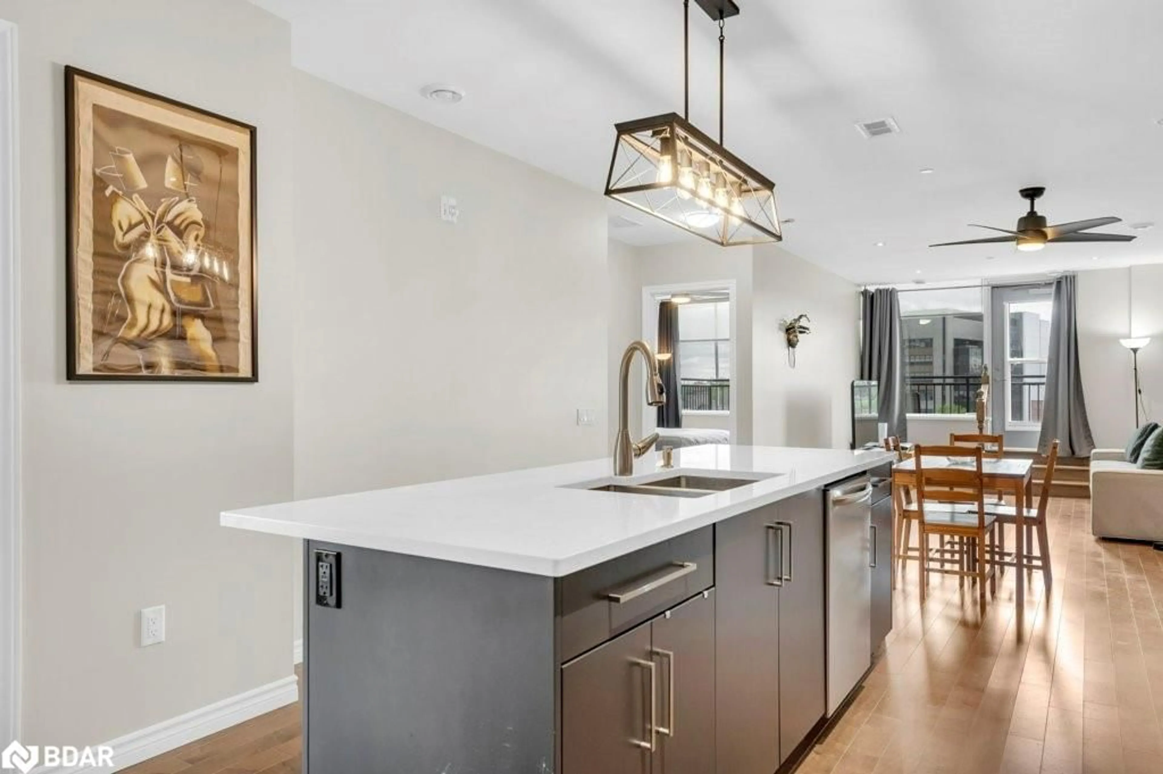 Open concept kitchen, ceramic/tile floor for 199 Front Street St #410, Belleville Ontario K8N 5H5