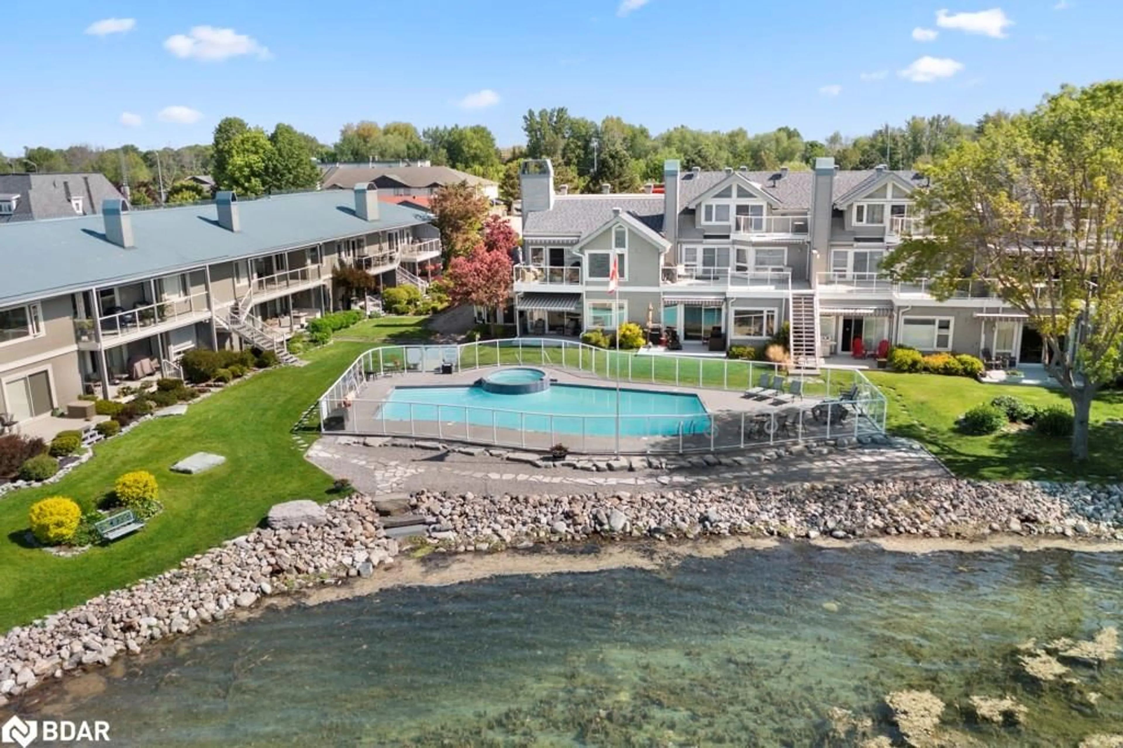 A pic from outside/outdoor area/front of a property/back of a property/a pic from drone, water/lake/river/ocean view for 603 Atherley Rd #116, Orillia Ontario L3V 7L5