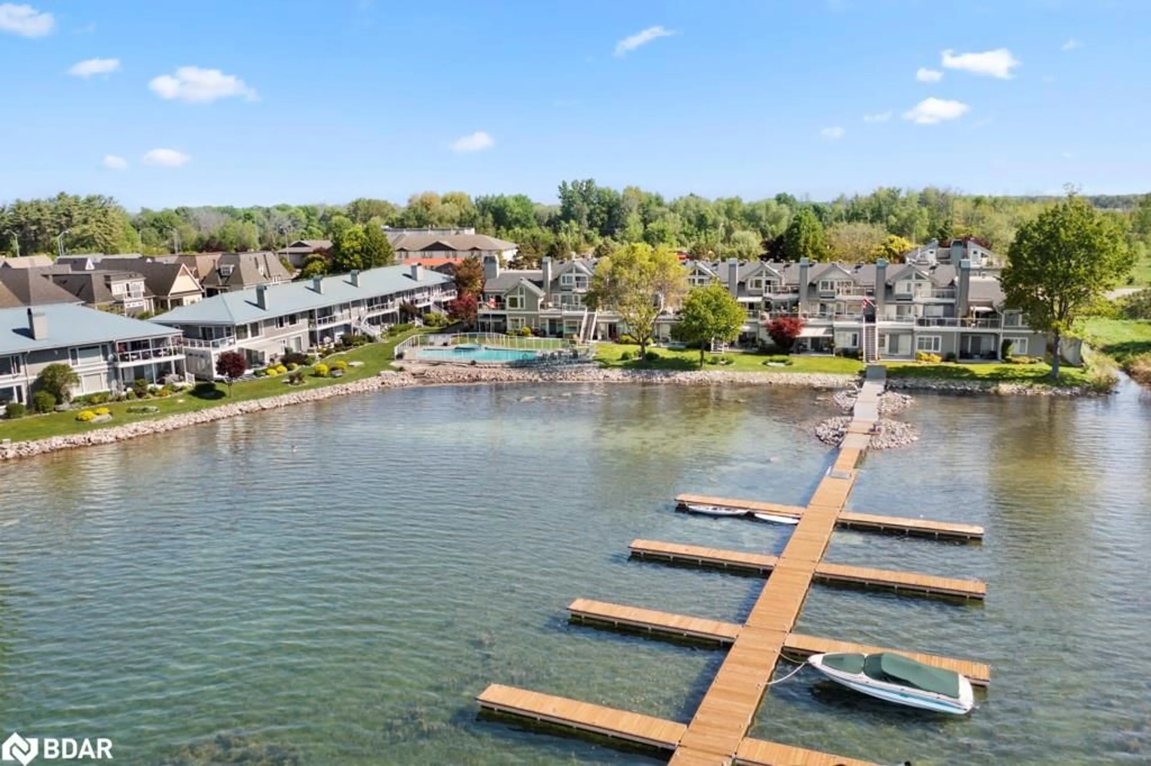 A pic from outside/outdoor area/front of a property/back of a property/a pic from drone, water/lake/river/ocean view for 603 Atherley Rd #116, Orillia Ontario L3V 7L5