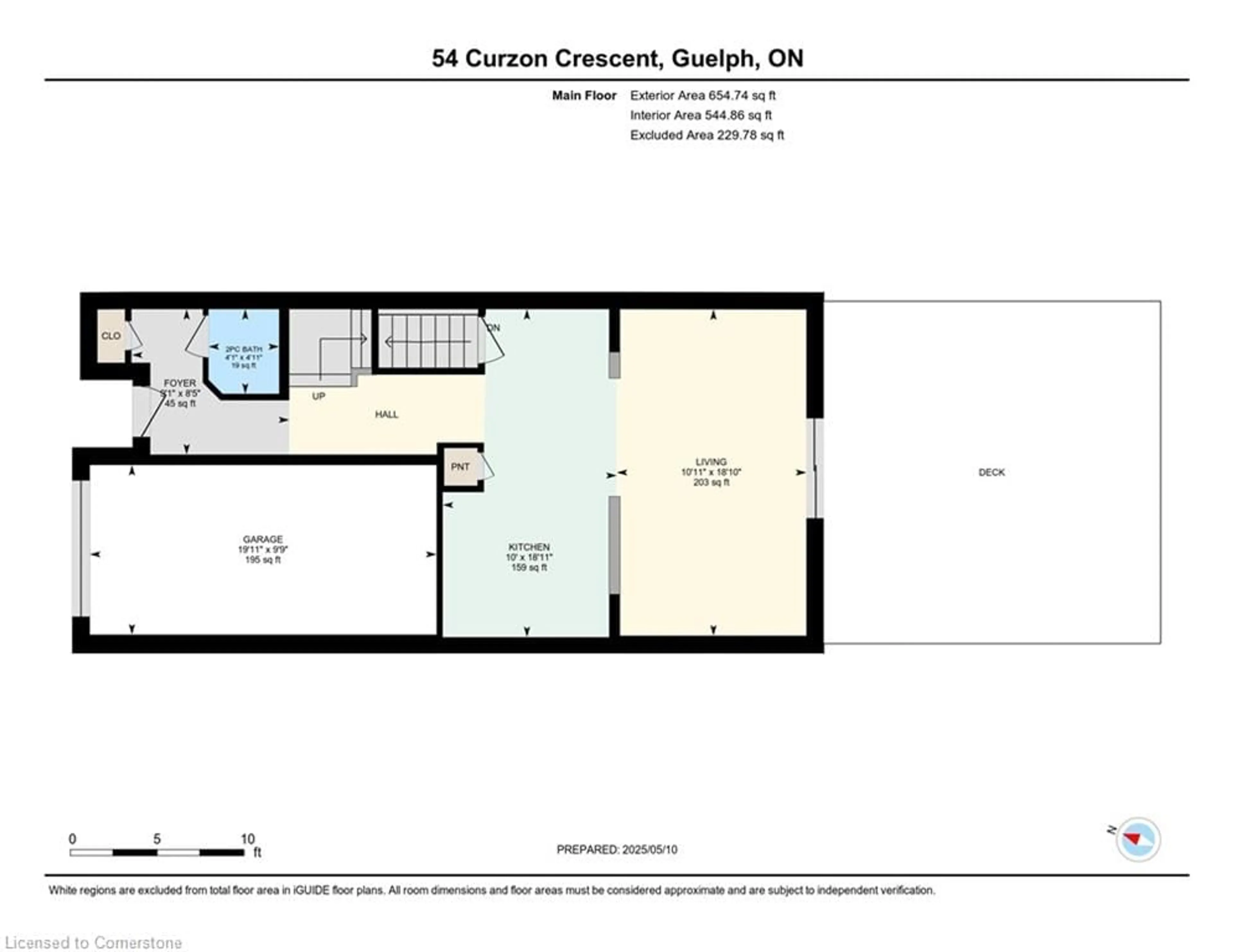 Floor plan for 54 Curzon Cres, Guelph Ontario N1K 1Z9