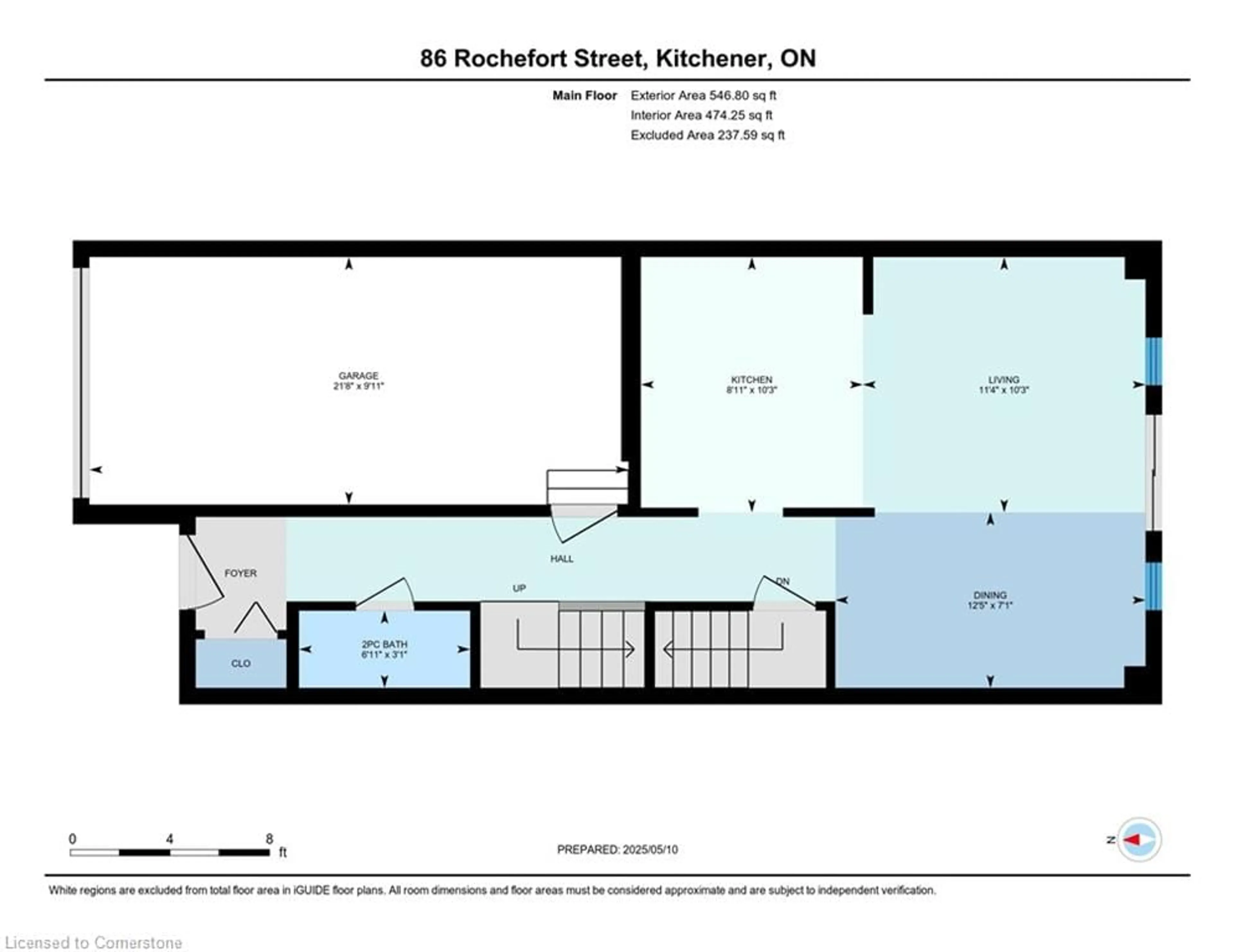 Floor plan for 86 Rochefort St, Kitchener Ontario N2R 1V6