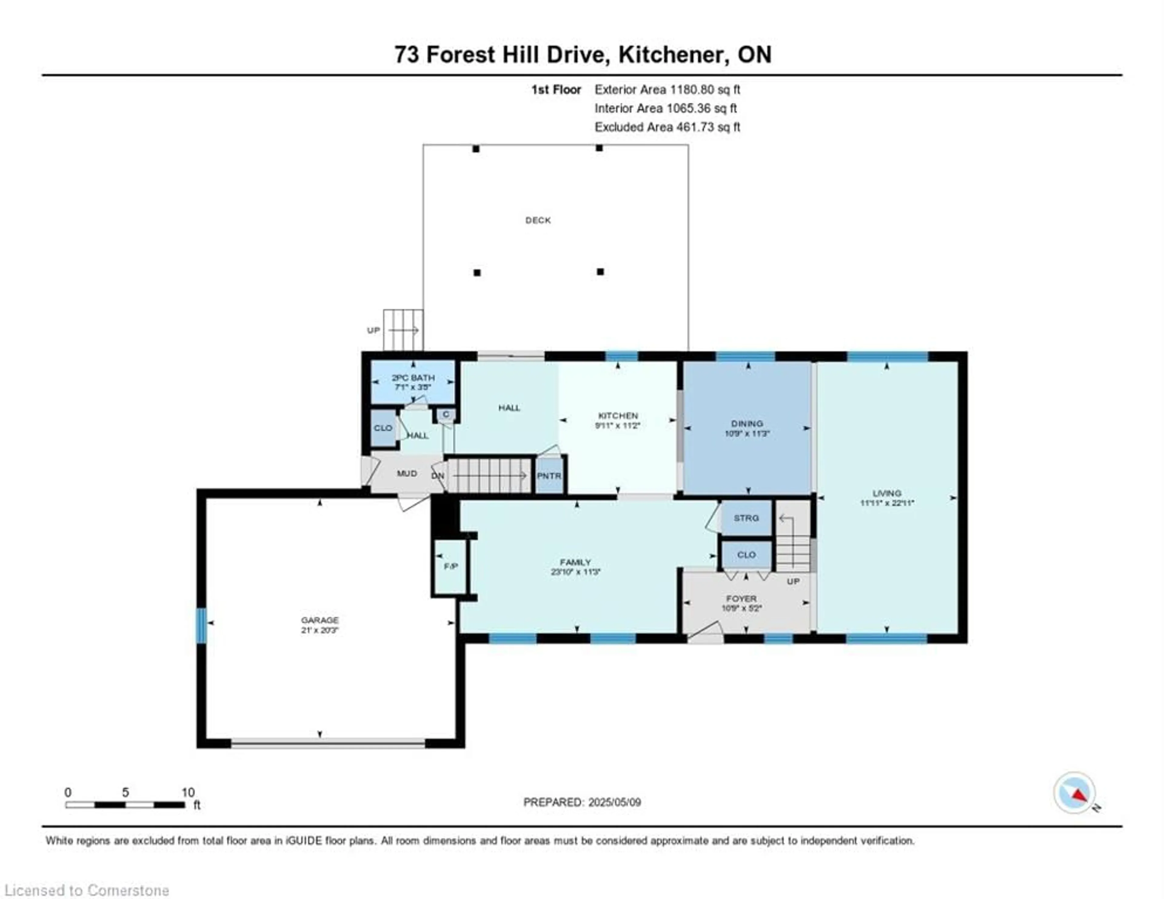 Floor plan for 73 Forest Hill Dr, Kitchener Ontario N2M 4G2