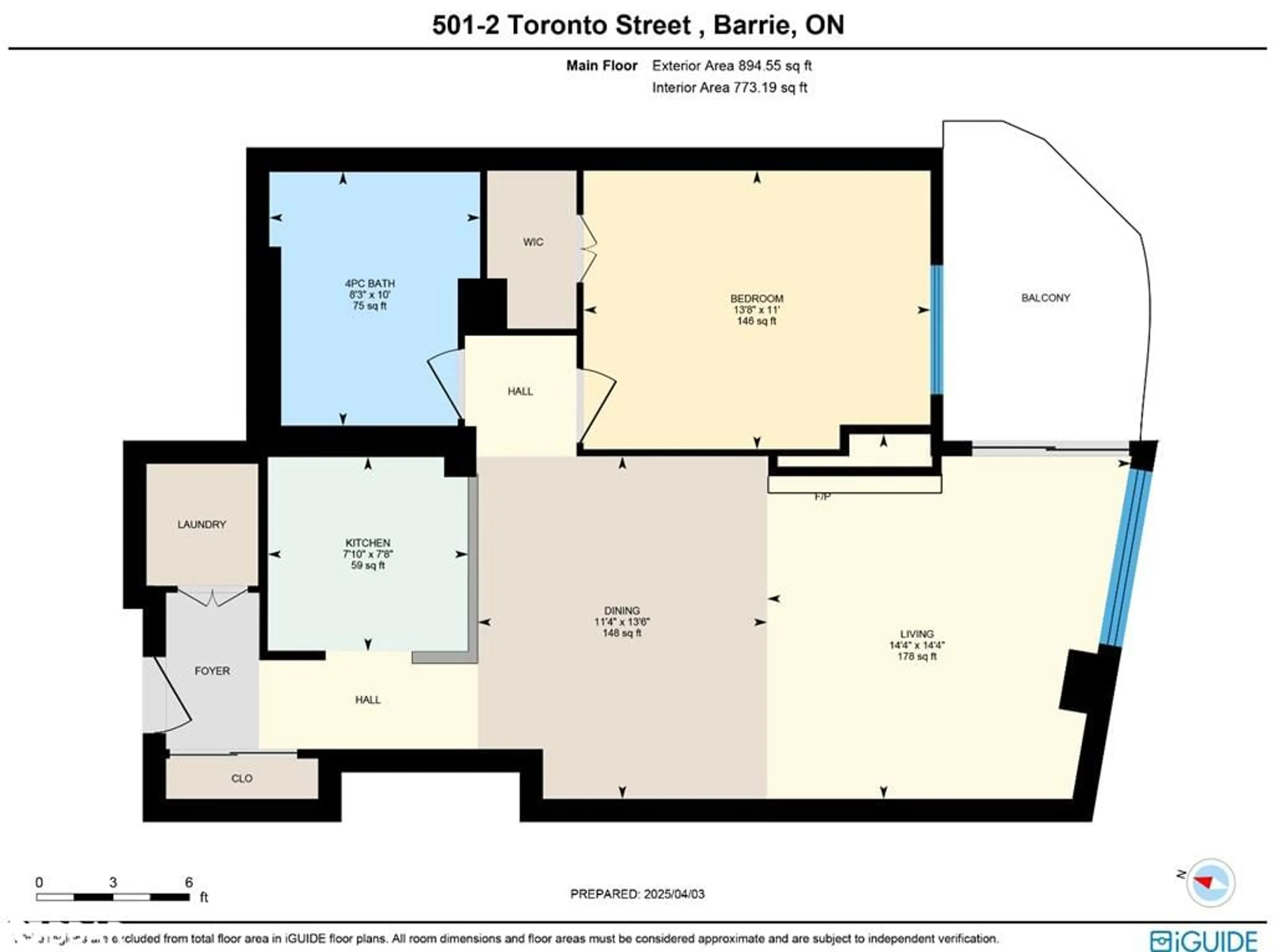 Floor plan for 2 Toronto St #501, Barrie Ontario L4N 9R2