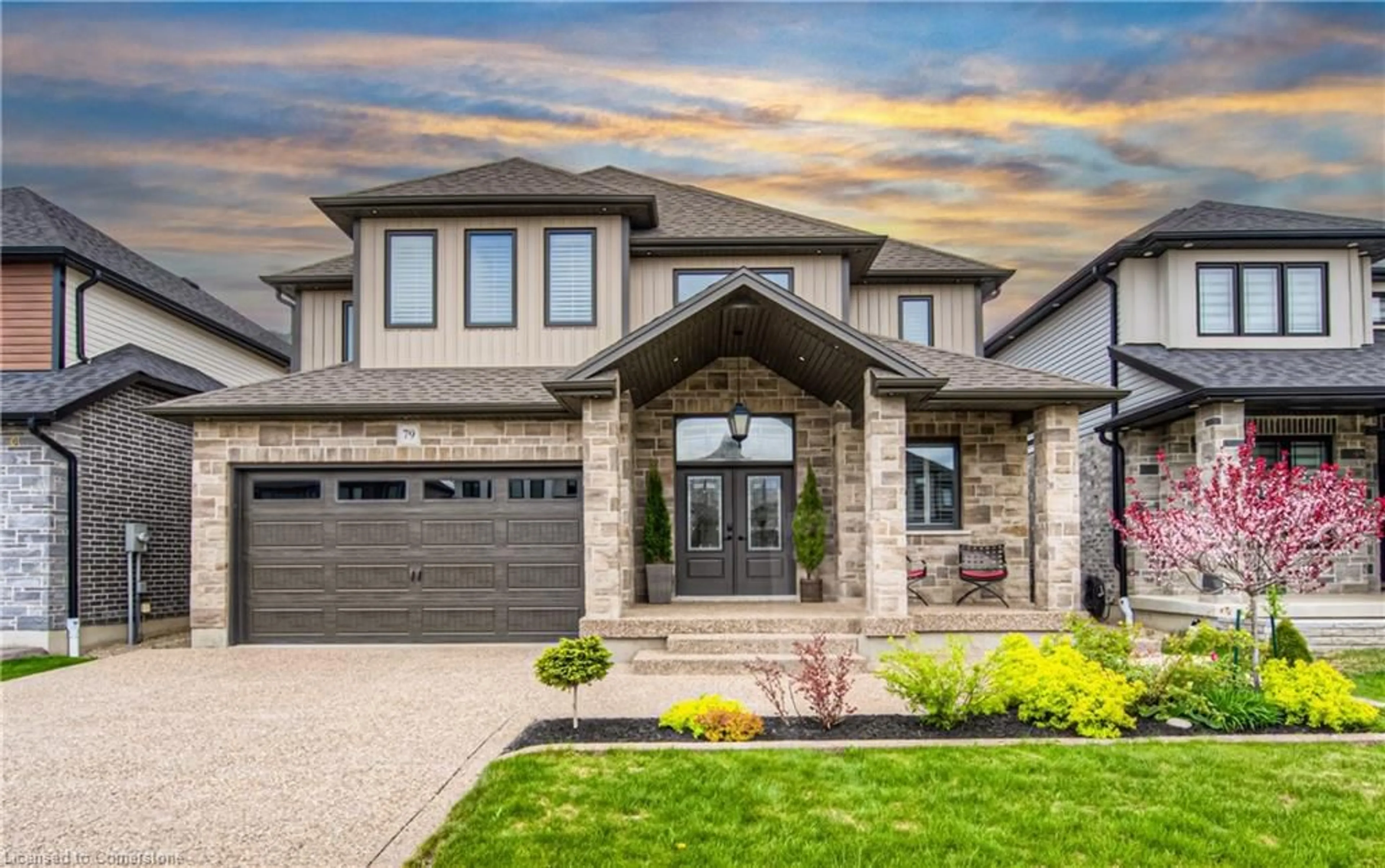Home with brick exterior material, street for 79 Hopewell Crossing Dr, Breslau Ontario N0B 1M0