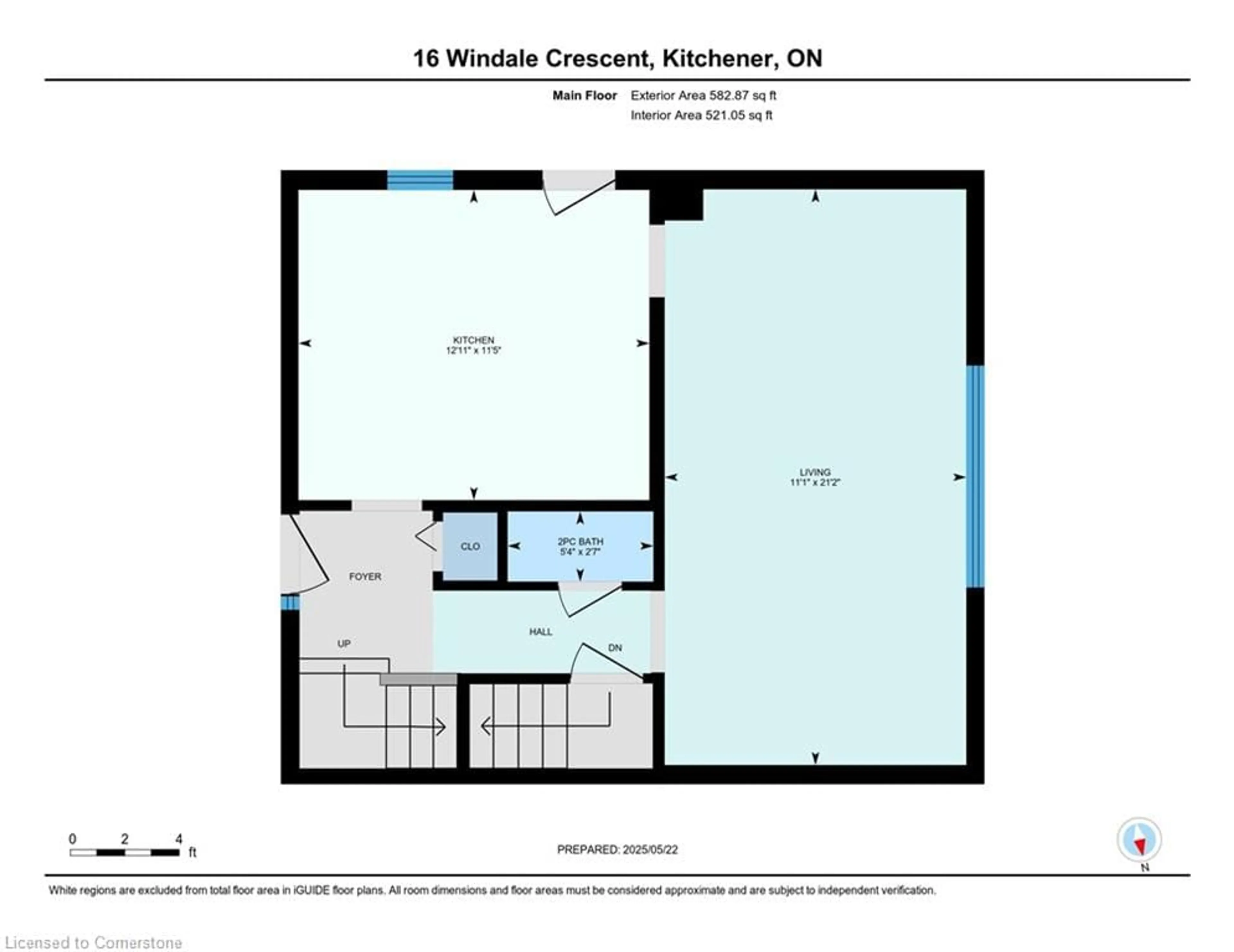Floor plan for 16 Windale Cres, Kitchener Ontario N2E 3E7