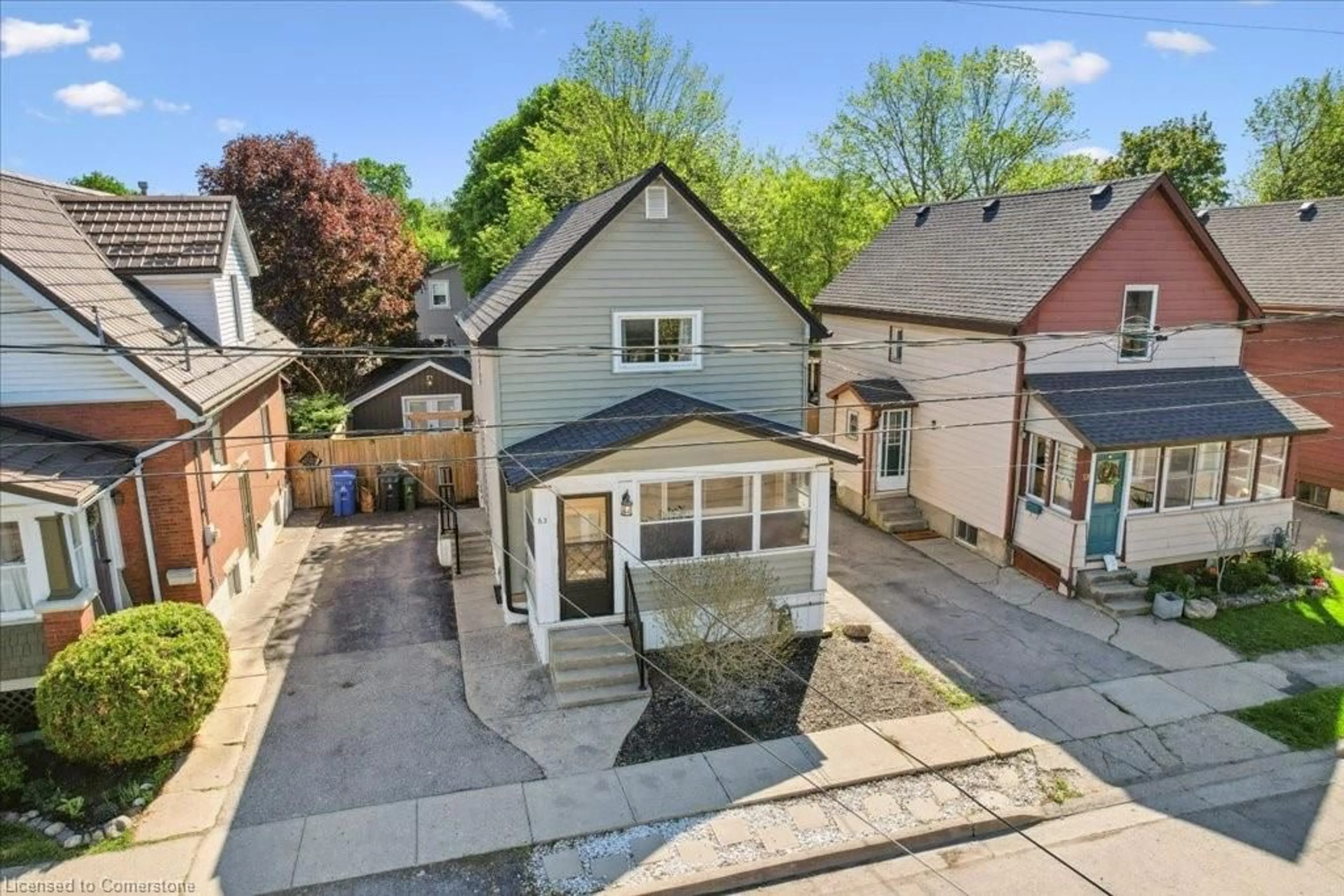 A pic from outside/outdoor area/front of a property/back of a property/a pic from drone, street for 63 Audrey Ave, Guelph Ontario N1E 5Y1