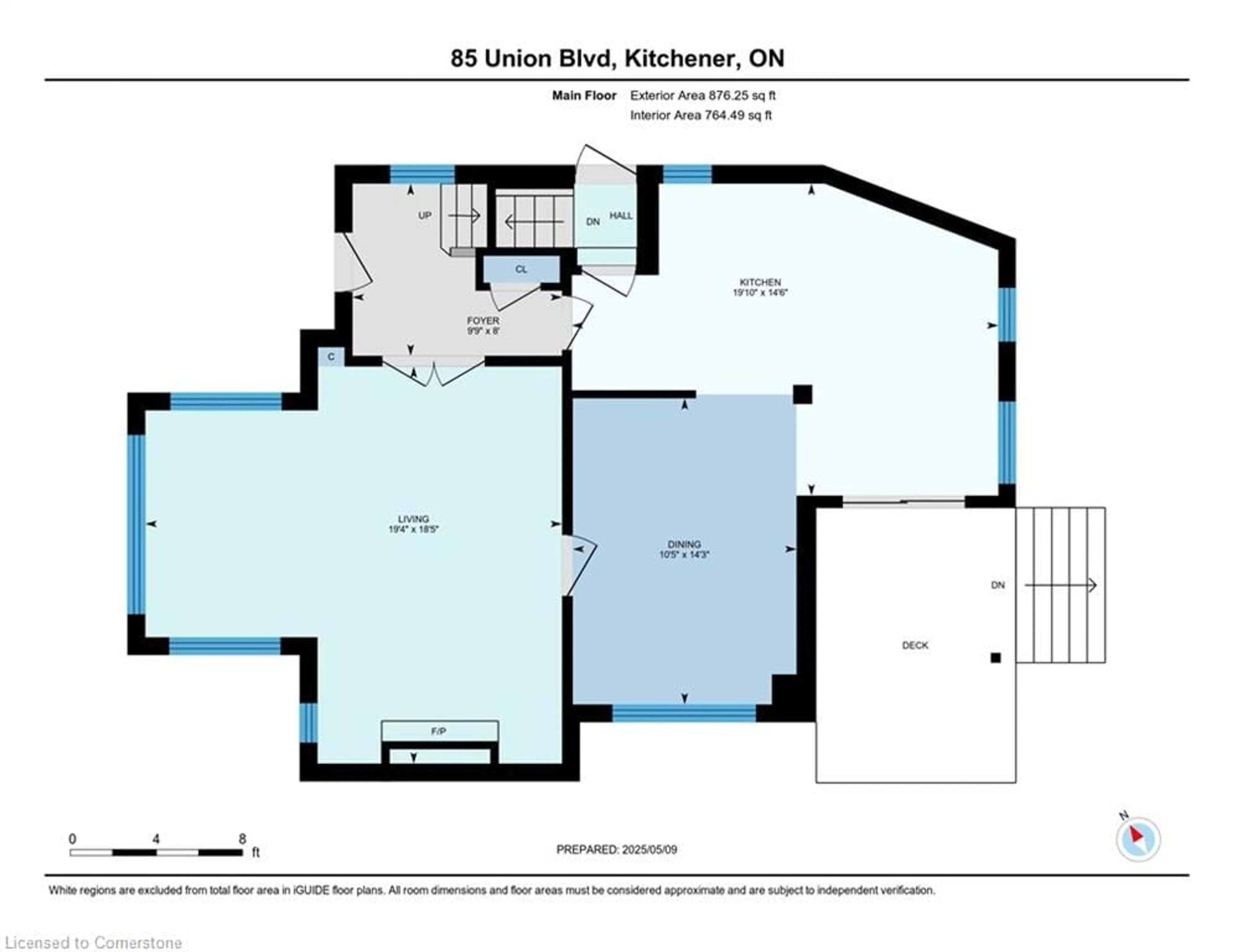Floor plan for 85 Union Blvd, Kitchener Ontario N2G 2K3