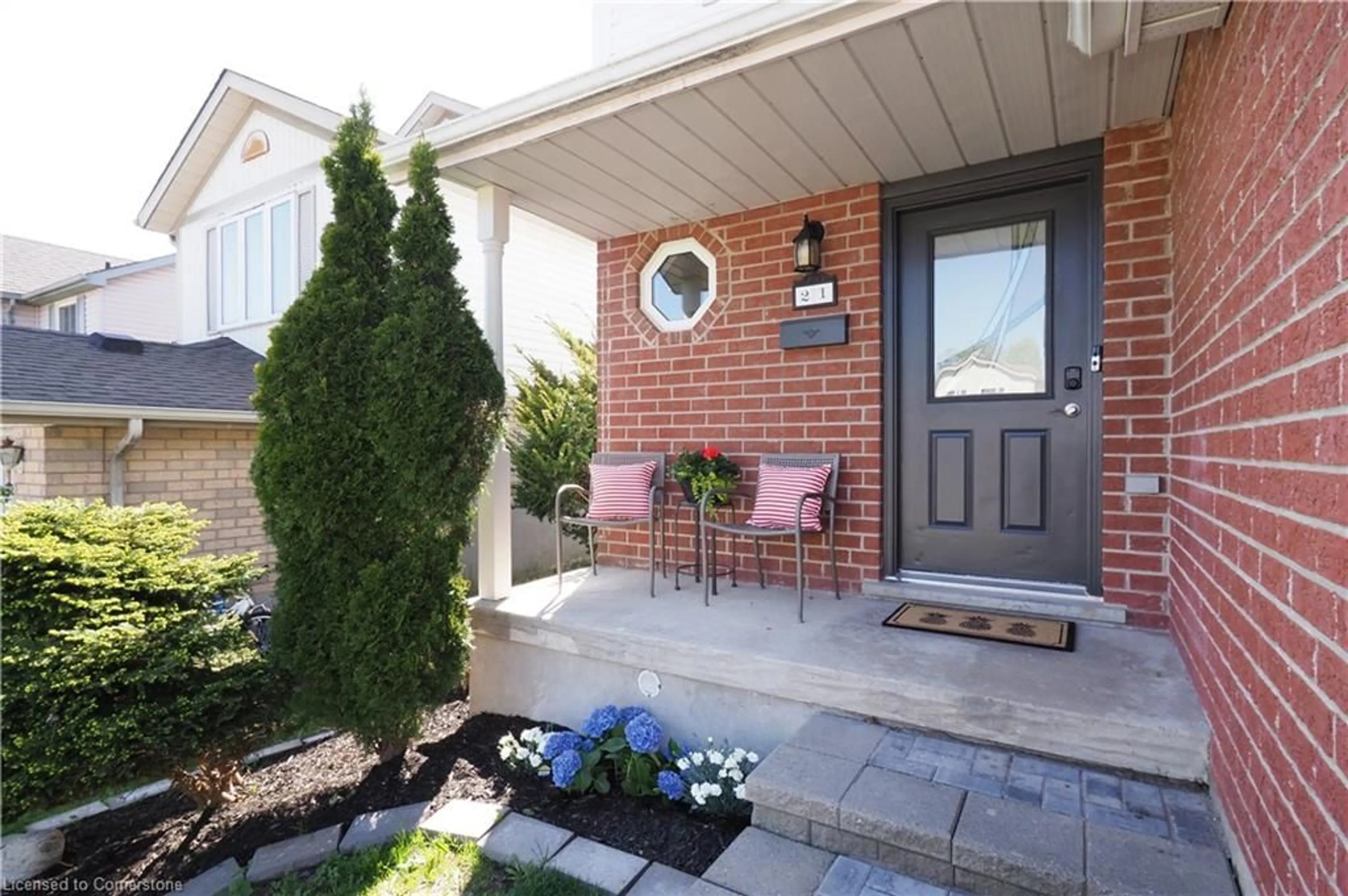 Home with brick exterior material, street for 21 Dawn Ridge Dr, Kitchener Ontario N2N 3J7