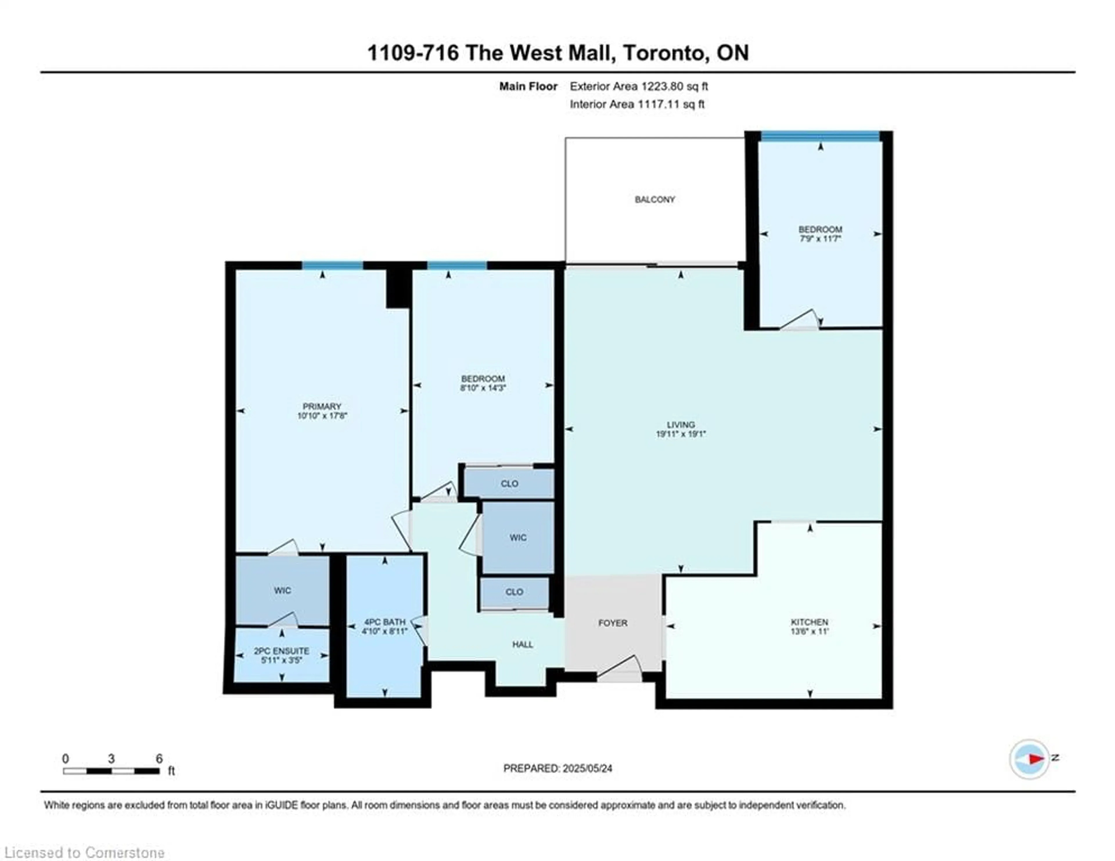 Floor plan for 716 The West Mall #1109, Etobicoke Ontario M9C 4X6