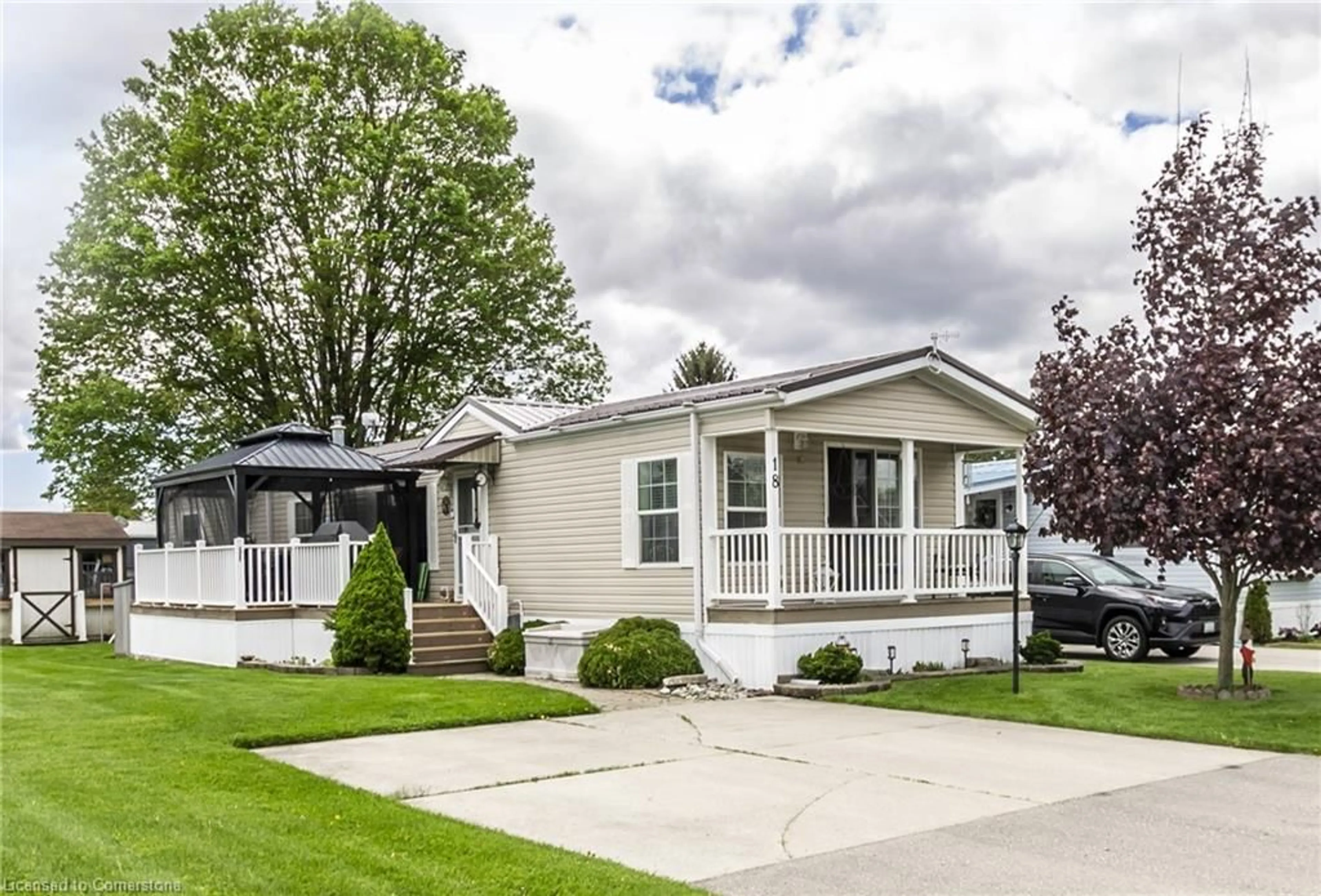 Home with vinyl exterior material, street for 11981 Plank Rd #18, Bayham (Munic) Ontario N4G 4G9