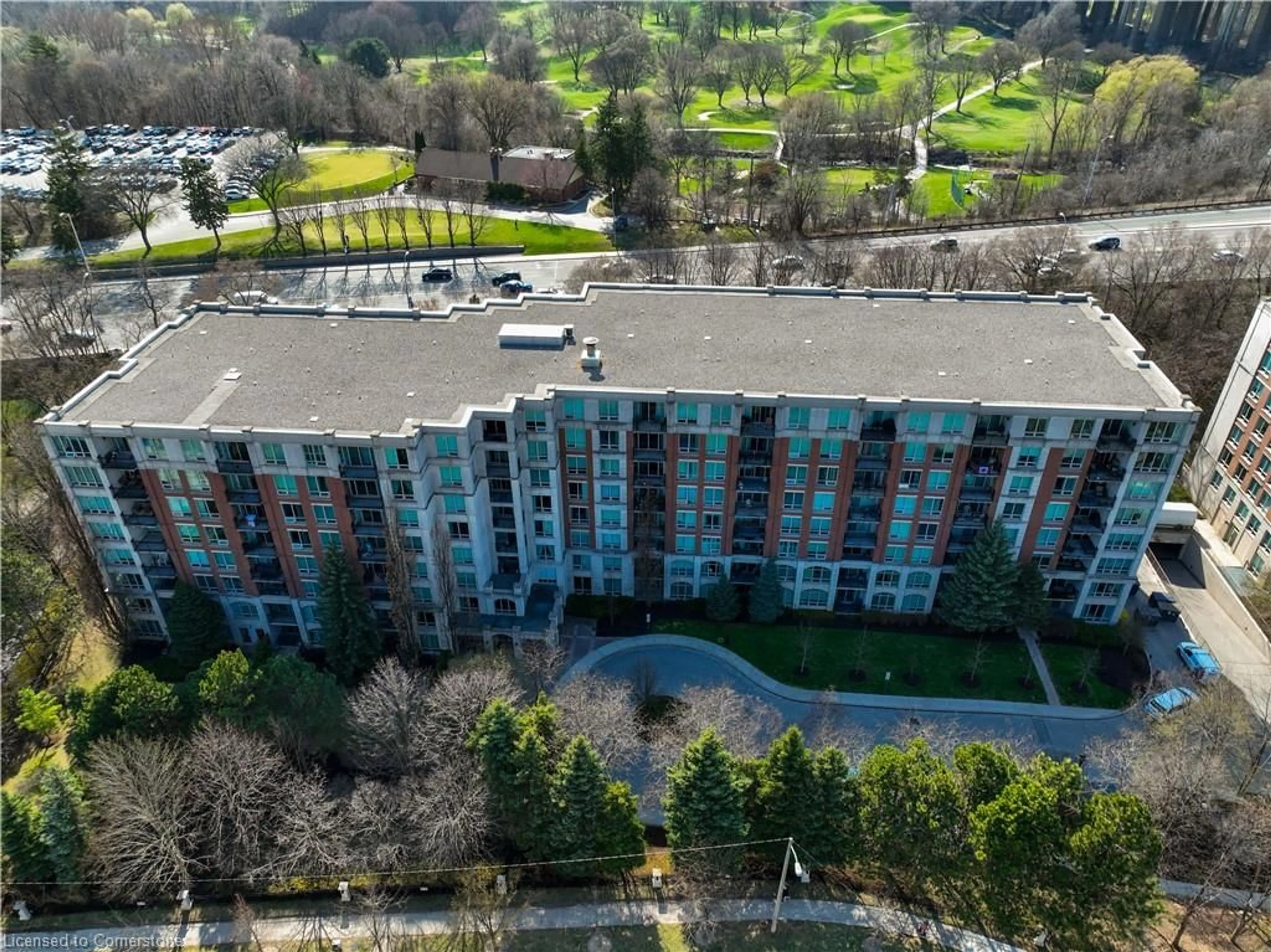 A pic from outside/outdoor area/front of a property/back of a property/a pic from drone, city buildings view from balcony for 18 William Carson Cres #111, North York Ontario M2P 2G6