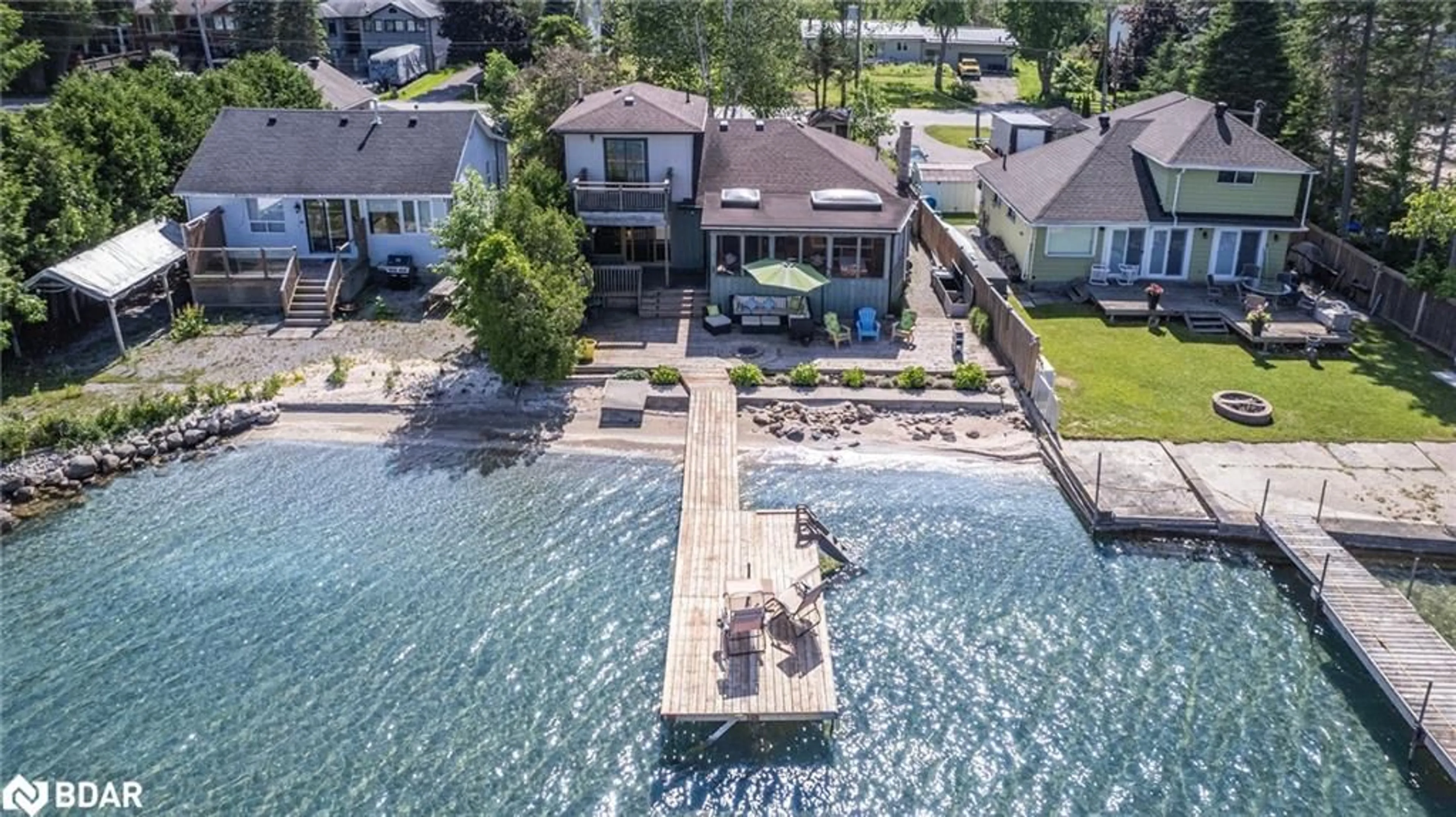 A pic from outside/outdoor area/front of a property/back of a property/a pic from drone, water/lake/river/ocean view for 2617 Leonard St, Innisfil Ontario L9S 3V3