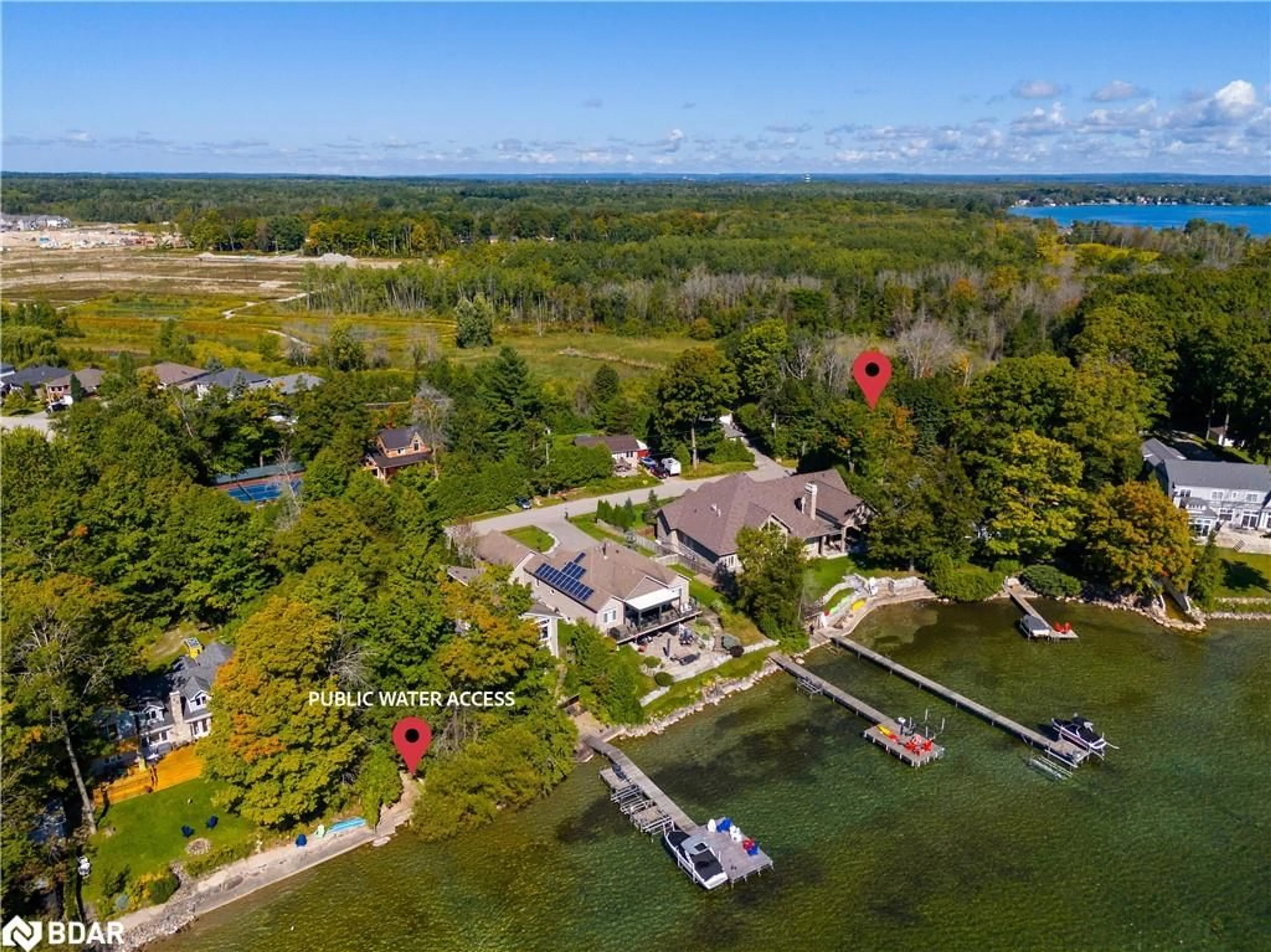 A pic from outside/outdoor area/front of a property/back of a property/a pic from drone, water/lake/river/ocean view for LOT 30 & PART L Purvis St, Innisfil Ontario L9S 3K4