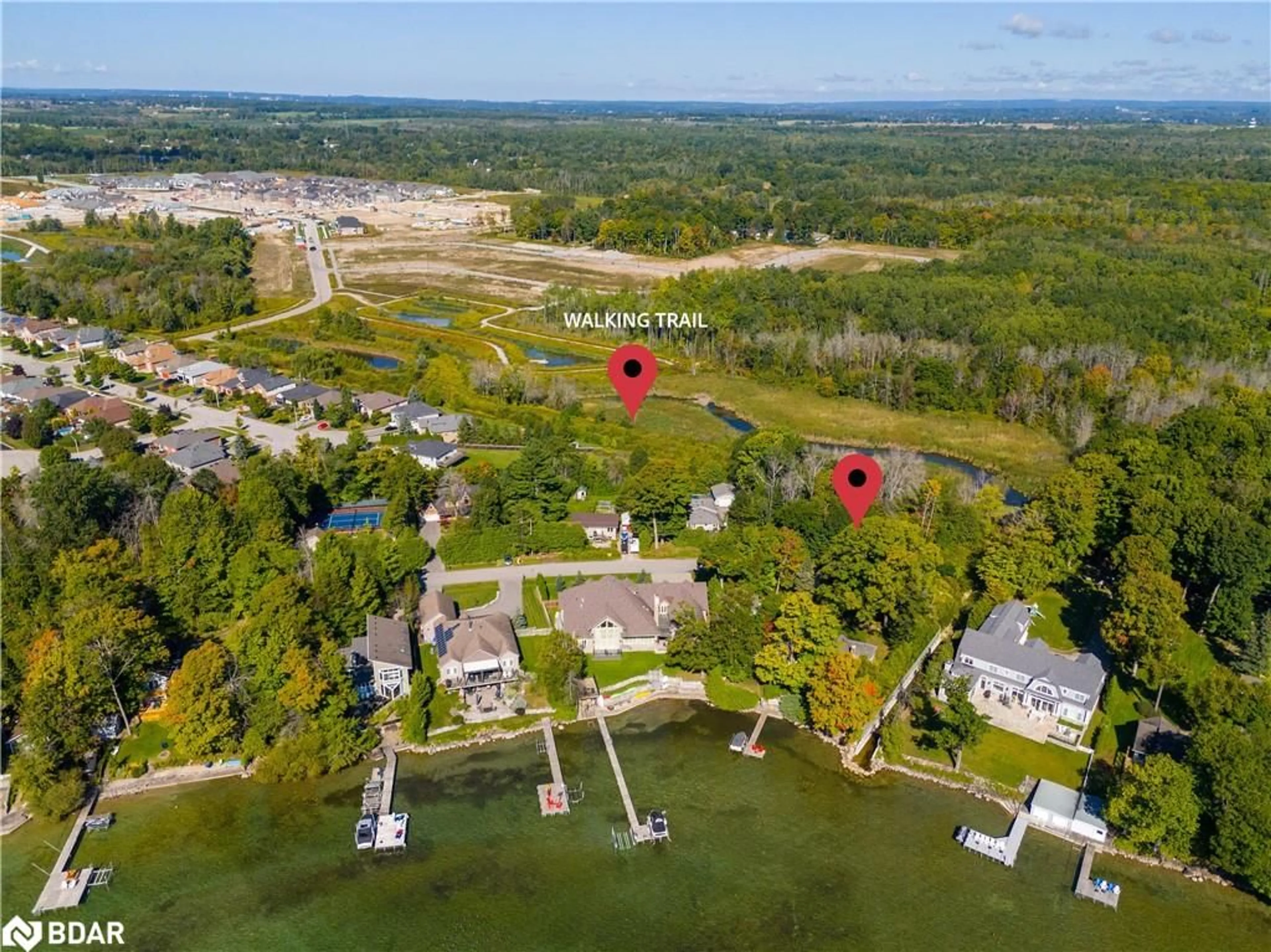 A pic from outside/outdoor area/front of a property/back of a property/a pic from drone, water/lake/river/ocean view for LOT 30 & PART L Purvis St, Innisfil Ontario L9S 3K4