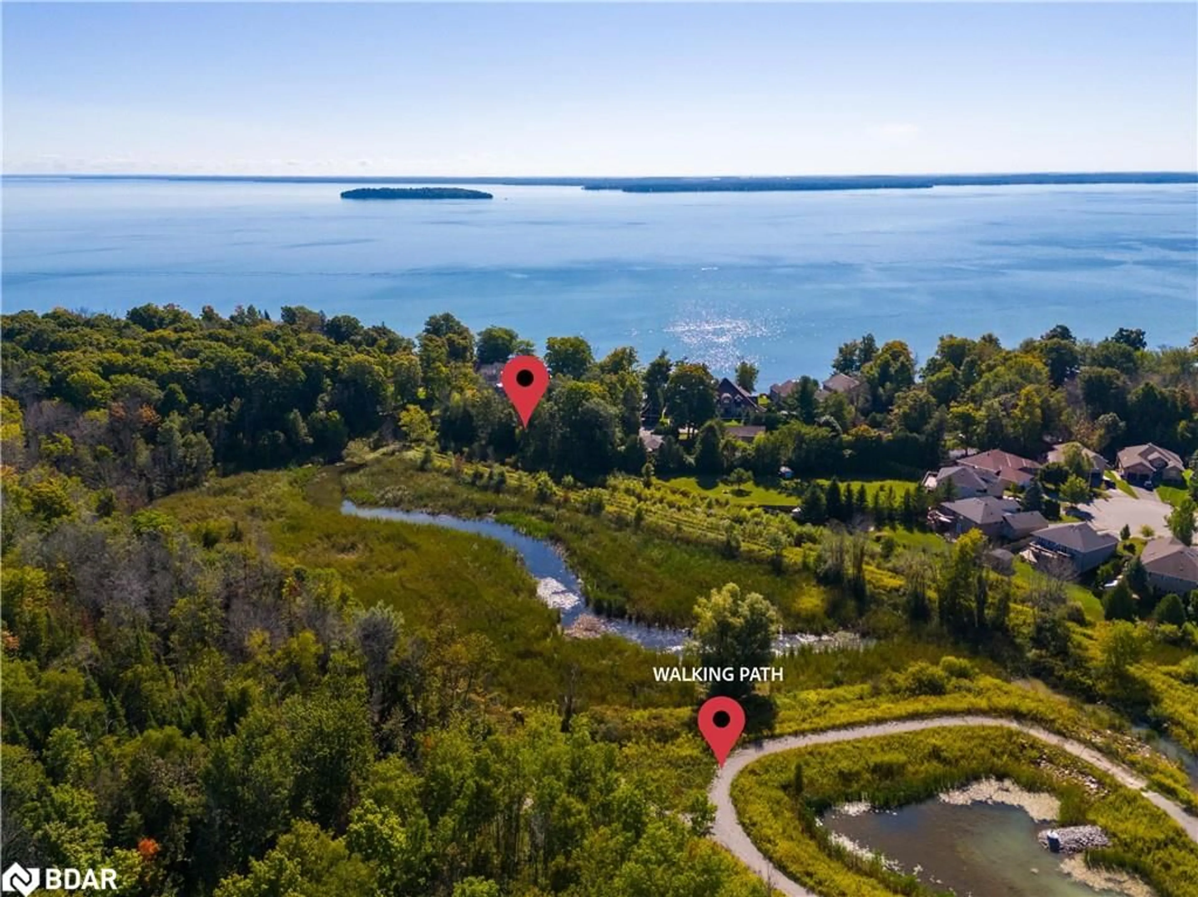 A pic from outside/outdoor area/front of a property/back of a property/a pic from drone, water/lake/river/ocean view for LOT 30 & PART L Purvis St, Innisfil Ontario L9S 3K4