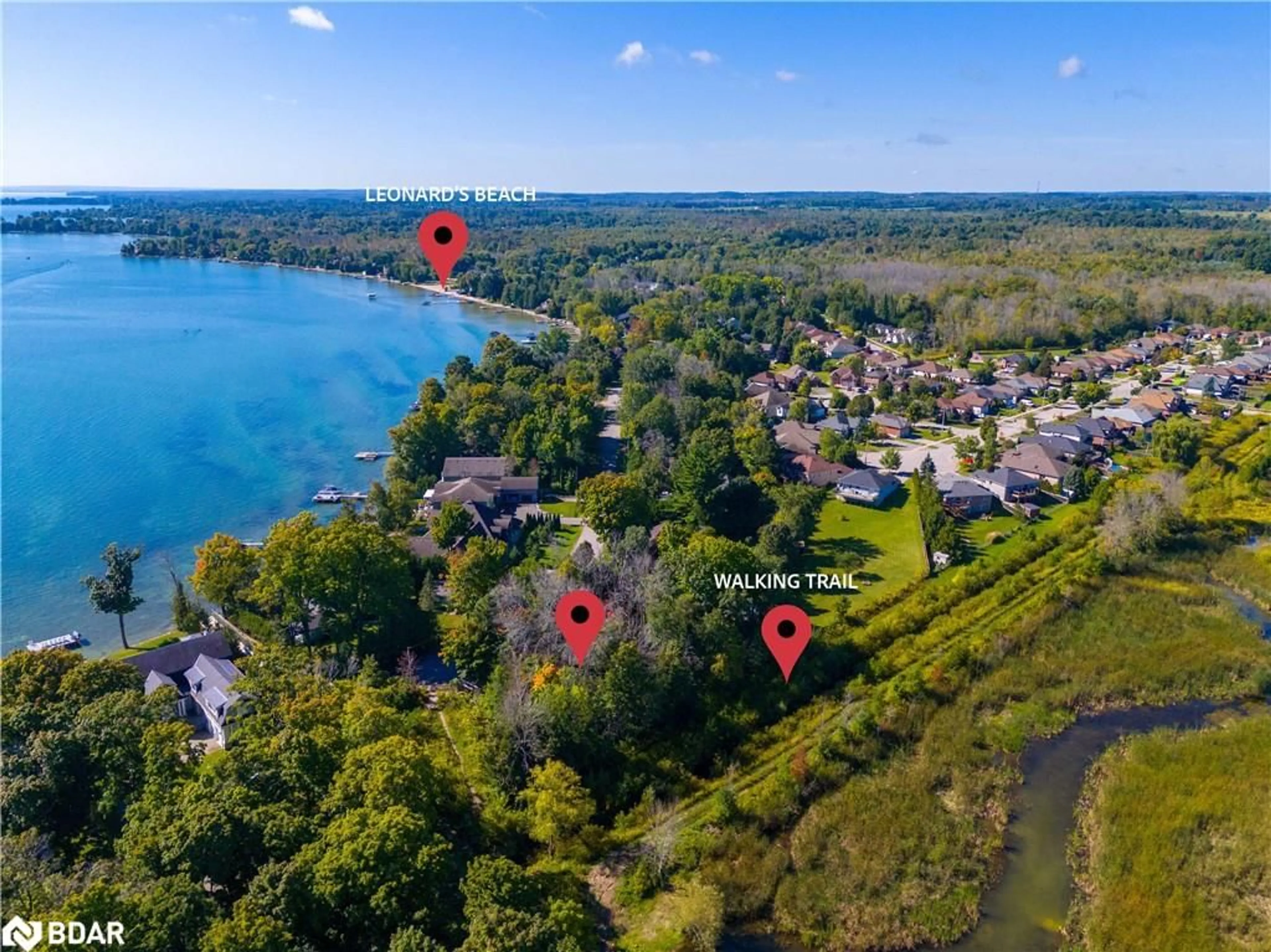 A pic from outside/outdoor area/front of a property/back of a property/a pic from drone, water/lake/river/ocean view for LOT 30 & PART L Purvis St, Innisfil Ontario L9S 3K4